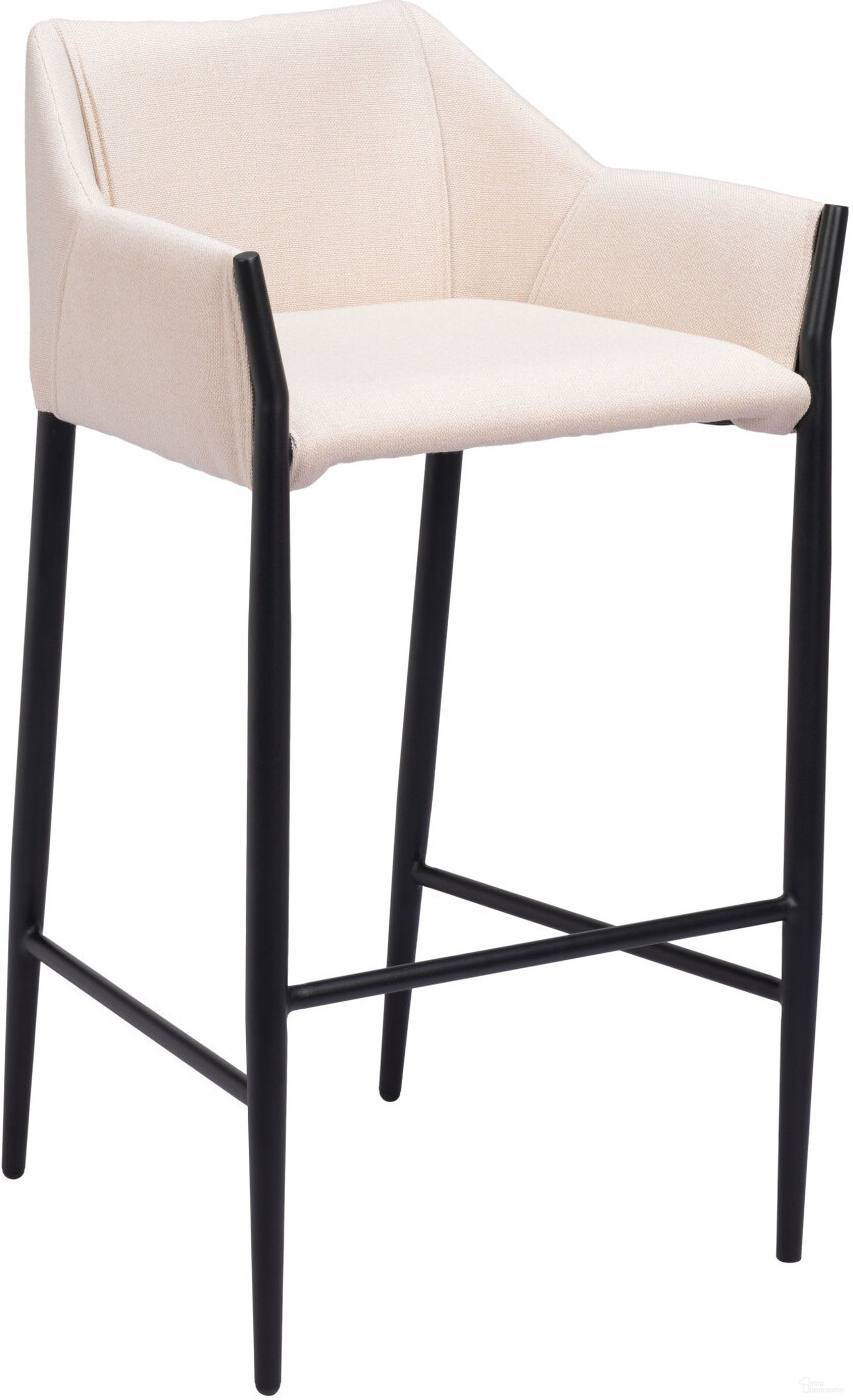 The appearance of Andover Barstool In Beige designed by Zuo Modern in the modern / contemporary interior design. This beige piece of furniture was selected by 1StopBedrooms from Andover Collection to add a touch of cosiness and style into your home. Sku: 110170. Material: Steel.