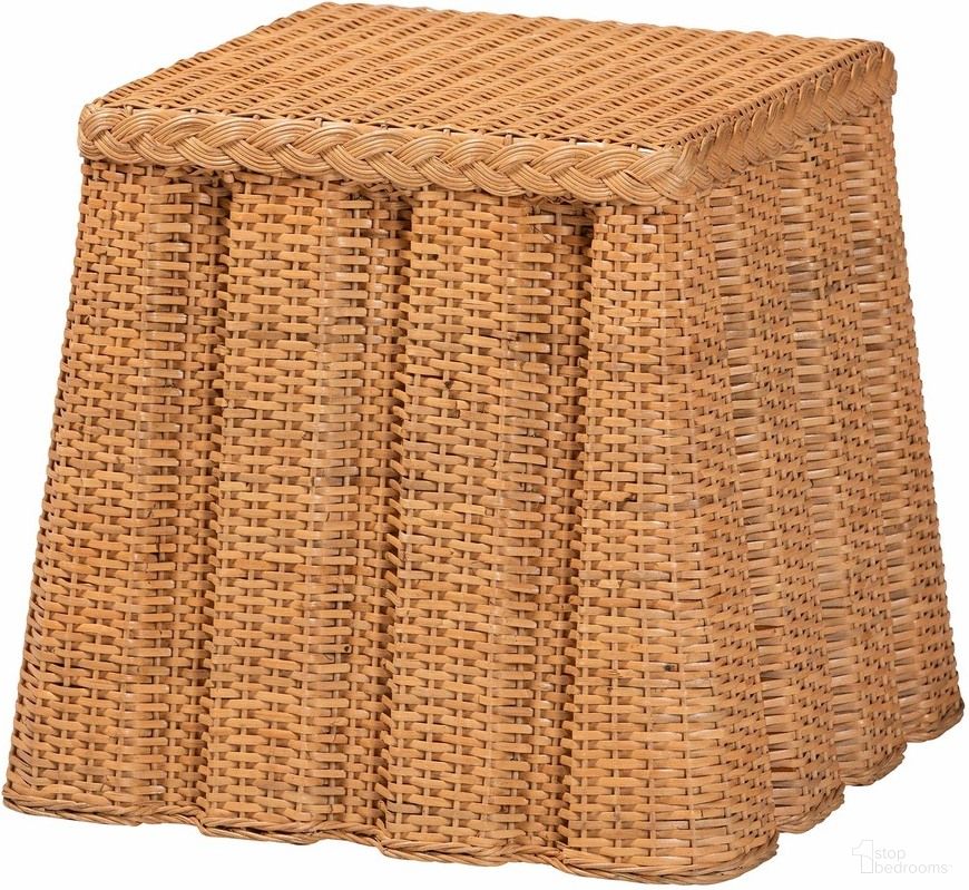 The appearance of Andrea Handwoven Rattan End Table In Light Honey designed by Baxton Studio in the bohemian interior design. This light honey piece of furniture  was selected by 1StopBedrooms from Andrea Collection to add a touch of cosiness and style into your home. Sku: Andrea-Light Honey Rattan-ET. Material: Mahogany.