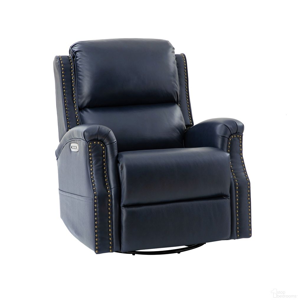The appearance of Andreas Recliner In Navy designed by Karat Home in the interior design. This navy piece of furniture was selected by 1StopBedrooms from Andreas Collection to add a touch of cosiness and style into your home. Sku: RCJL1172-NAV. Material: Genuine Leather.
