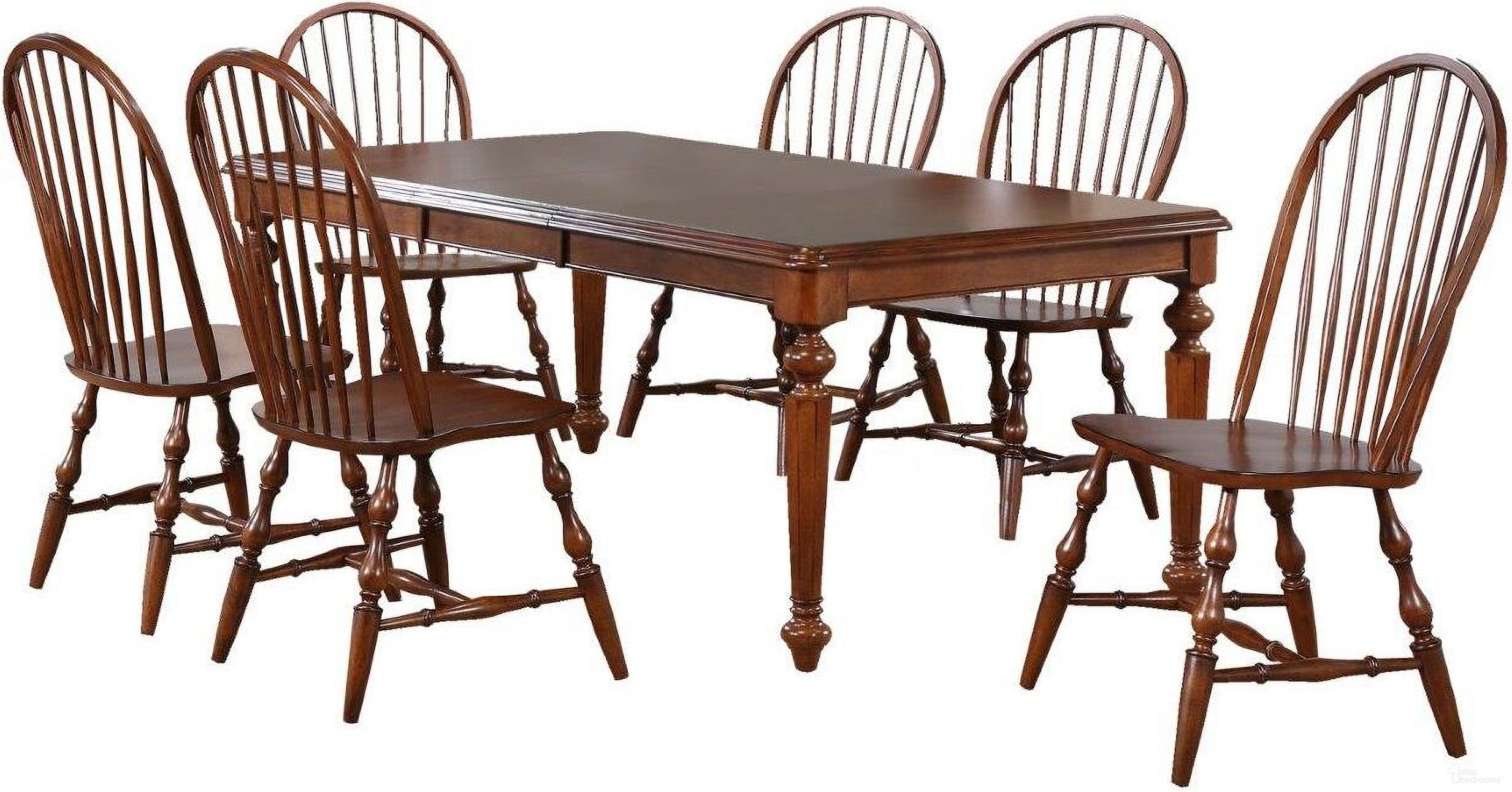 The appearance of Andrews Chestnut Brown 7 Piece Butterfly Leaf Dining Set designed by Sunset Trading in the traditional interior design. This chestnut brown piece of furniture was selected by 1StopBedrooms from Andrews Collection to add a touch of cosiness and style into your home. Sku: DLU-ADW-TLB-4276-CT;DLU-C30-CT-2;DLU-C30-CT-2;DLU-C30-CT-2. Material: Wood.