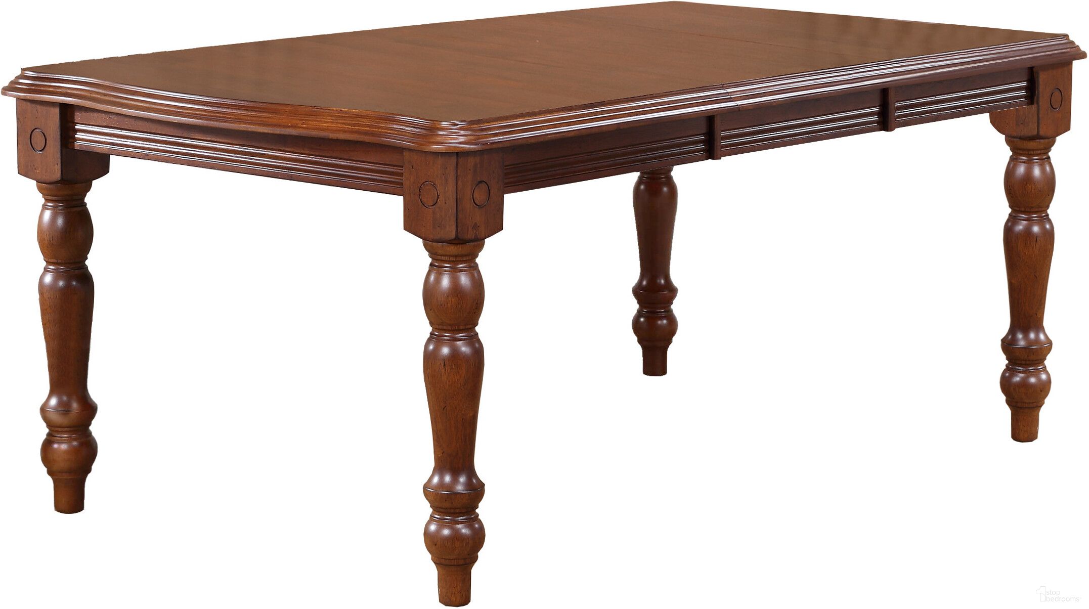 The appearance of Andrews Chestnut Brown Extendable Dining Table designed by Sunset Trading in the modern / contemporary interior design. This chestnut brown piece of furniture was selected by 1StopBedrooms from Andrews Collection to add a touch of cosiness and style into your home. Sku: DLU-SLT4272-CT. Table Base Style: Legs. Material: Wood. Table Top Shape: Rectangular. Size: 42" x 72".