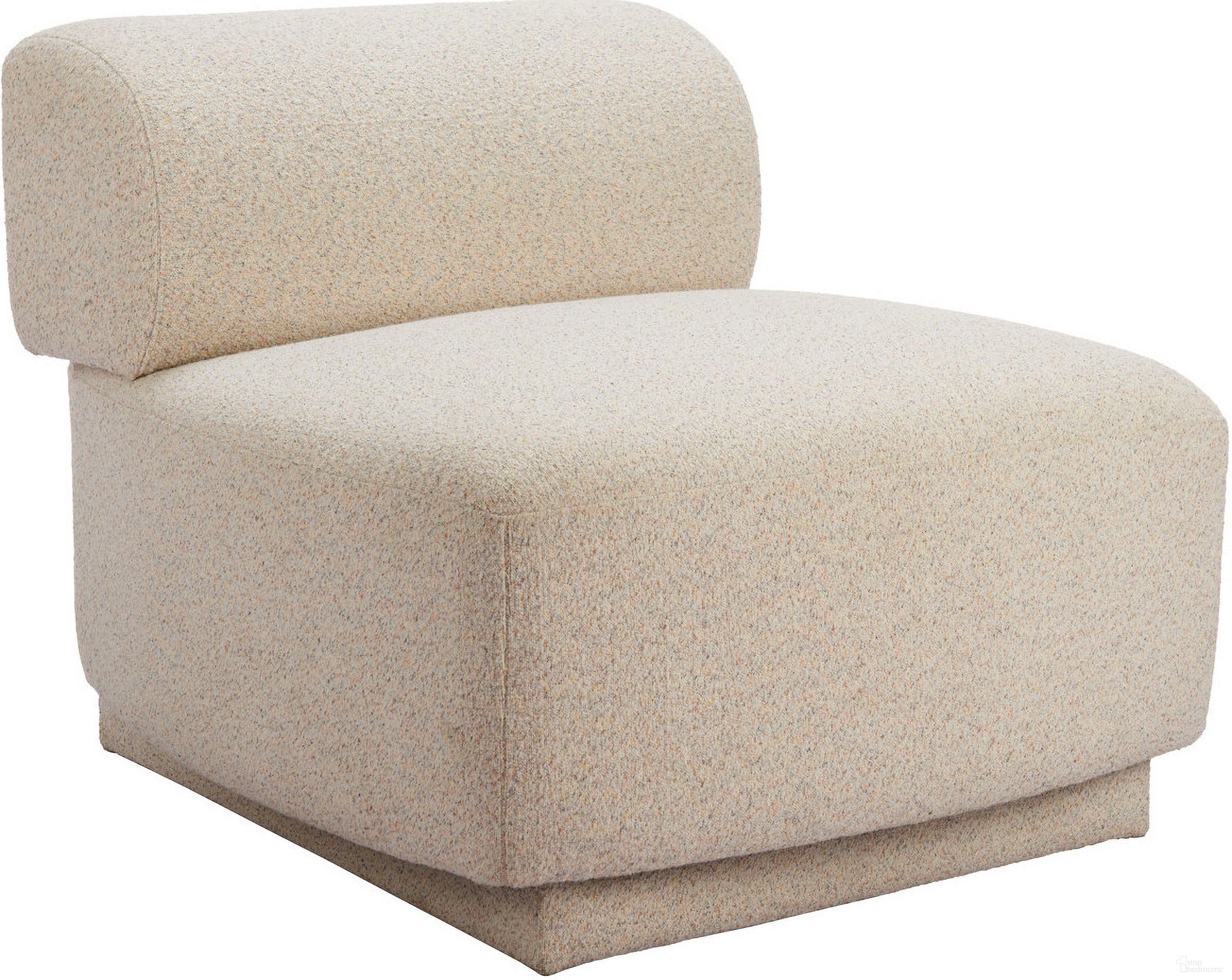The appearance of Anese Accent Chair In Multigrain Beige designed by Zuo Modern in the modern / contemporary interior design. This beige piece of furniture  was selected by 1StopBedrooms from Anese Collection to add a touch of cosiness and style into your home. Sku: 110483. Material: Polyester.