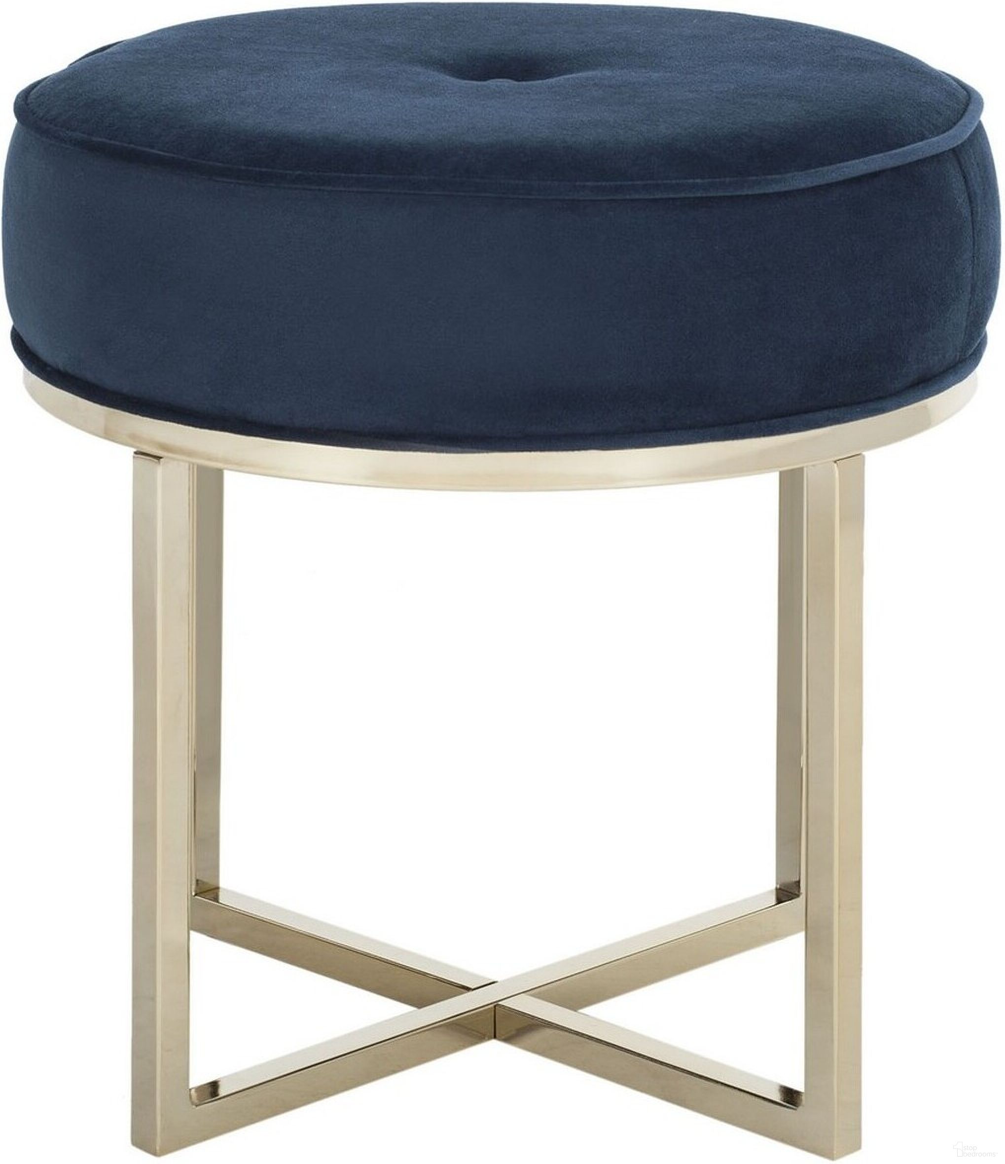 The appearance of Angelea Round Ottoman in Navy designed by Safavieh in the modern / contemporary interior design. This navy piece of furniture was selected by 1StopBedrooms from Angelea Collection to add a touch of cosiness and style into your home. Sku: OTT6201B. Material: Wood.