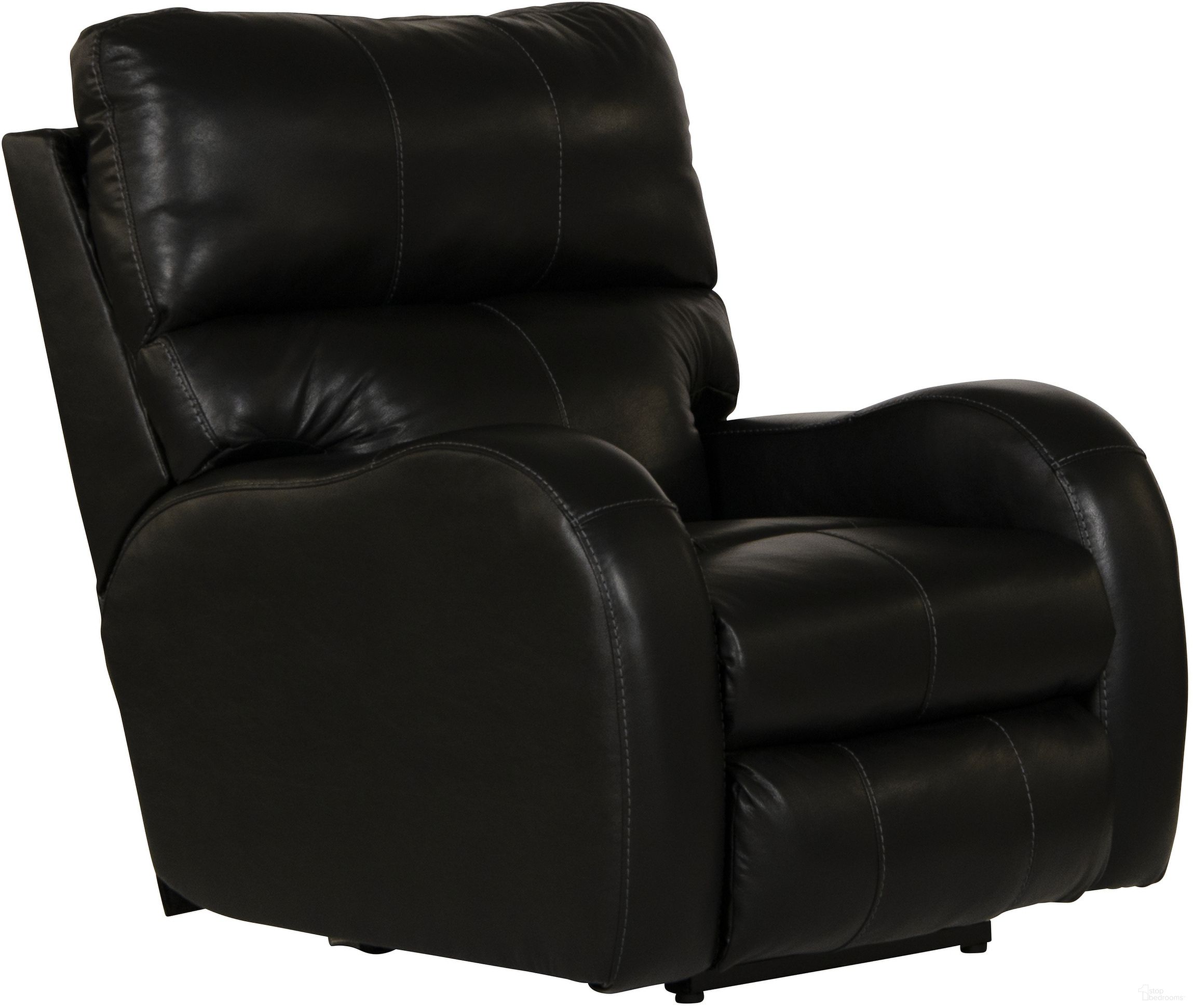 The appearance of Angelo Italian Leather Match Power Recliner with Power Adjustable Headrest In Black designed by Catnapper in the traditional interior design. This black piece of furniture was selected by 1StopBedrooms from Angelo Collection to add a touch of cosiness and style into your home. Sku: 644607127388307388. Material: Leather Match.