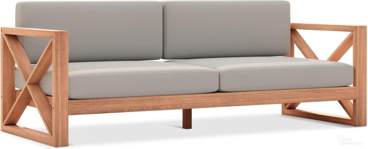 The appearance of Anguilla Water Resistant Fabric Outdoor Sofa In Grey designed by Meridian in the modern / contemporary interior design. This grey piece of furniture was selected by 1StopBedrooms from Anguilla Collection to add a touch of cosiness and style into your home. Sku: 352Grey-S. Material: Wood.