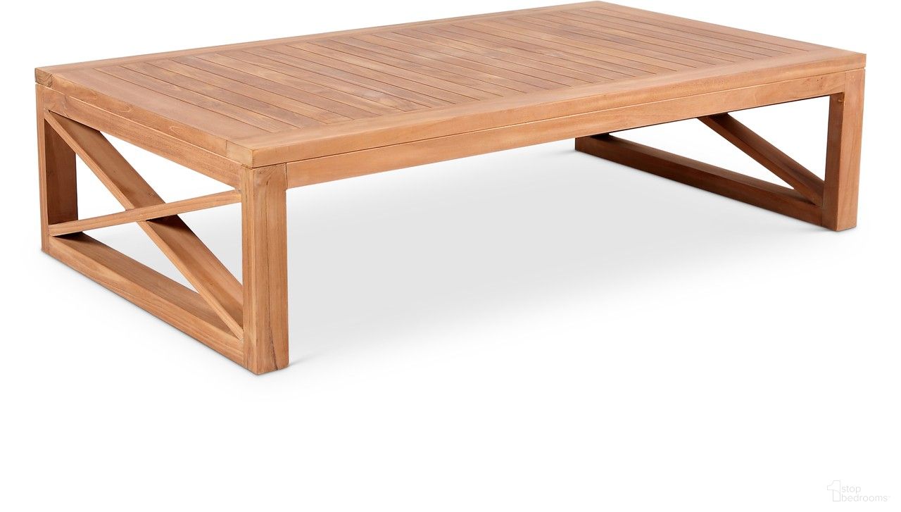 The appearance of Anguilla Outdoor Coffee Table In Natural Teak designed by Meridian in the modern / contemporary interior design. This teak piece of furniture was selected by 1StopBedrooms from Anguilla Collection to add a touch of cosiness and style into your home. Sku: 352-CT. Material: Wood.
