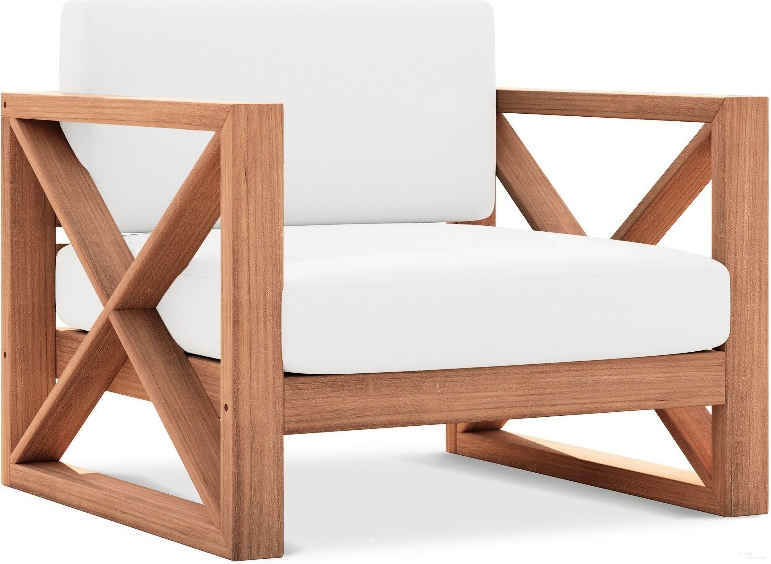 The appearance of Anguilla Water Resistant Fabric Outdoor Chair In Off White designed by Meridian in the modern / contemporary interior design. This off white piece of furniture was selected by 1StopBedrooms from Anguilla Collection to add a touch of cosiness and style into your home. Sku: 352White-C. Material: Wood.