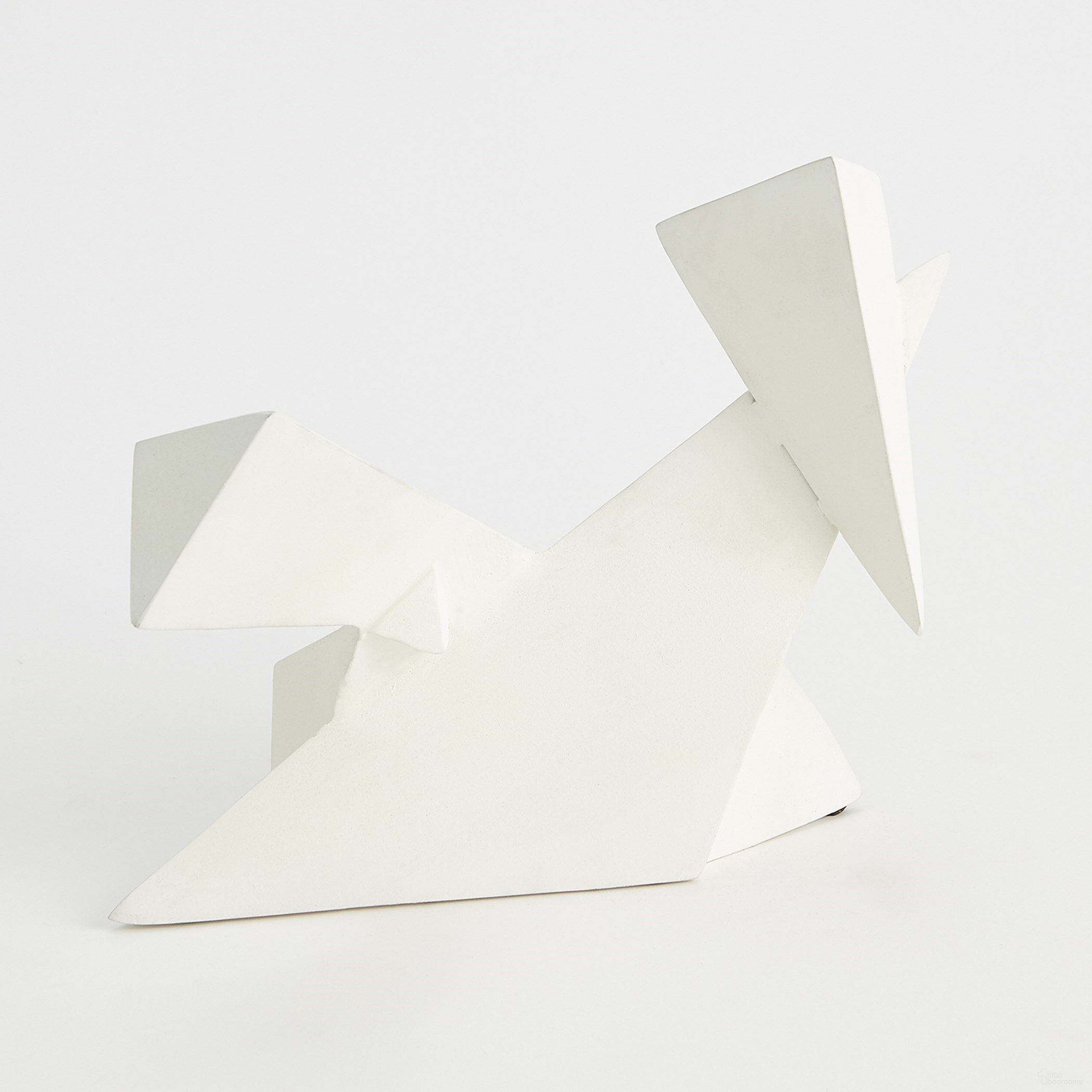 Angular Outcrop Small Sculpture In White