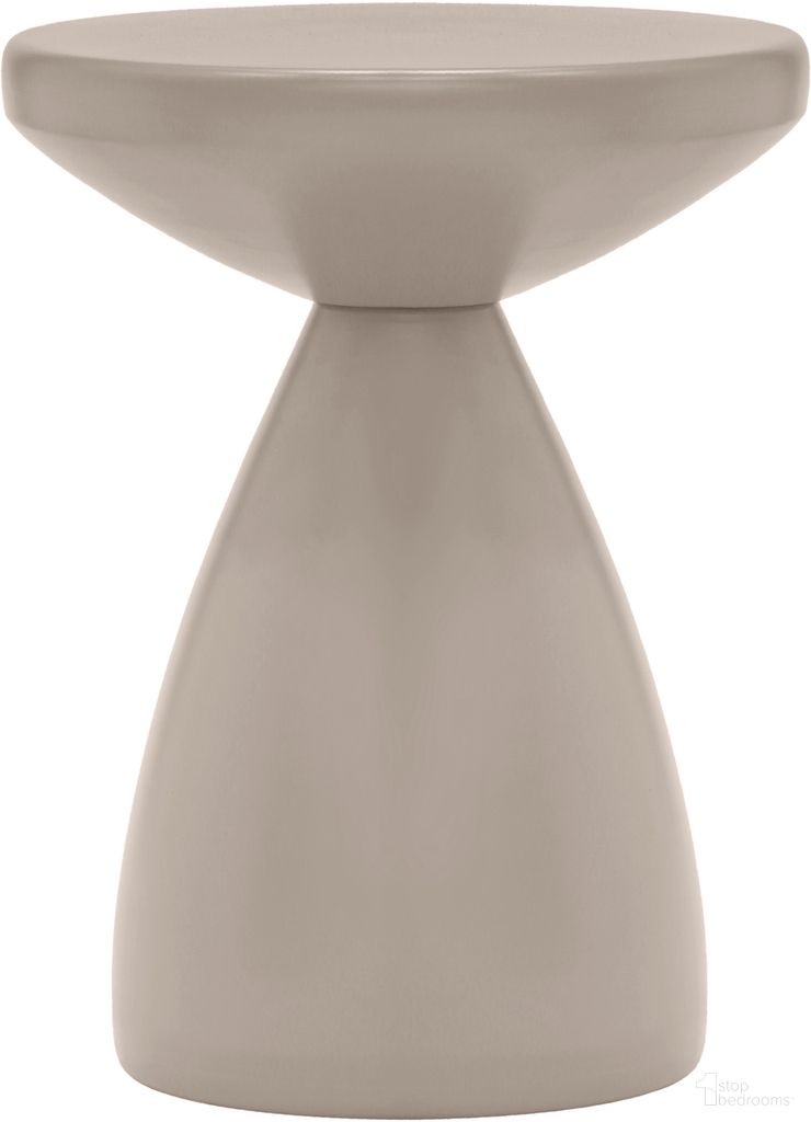 Anika Iron End Table In Taupe