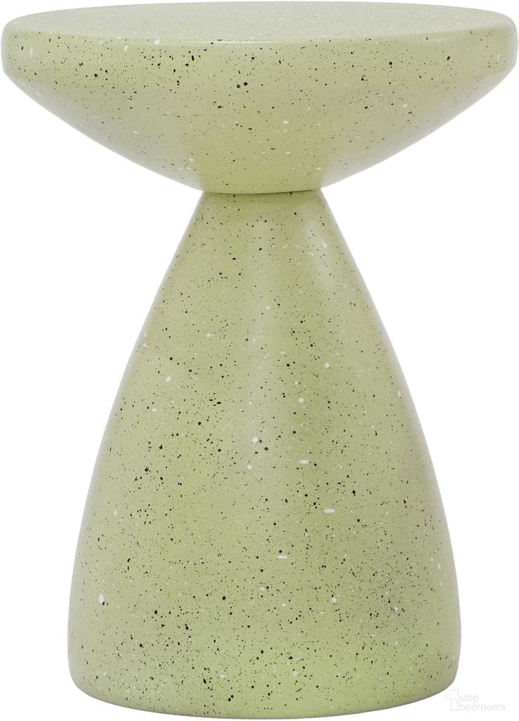 Anika Iron Terrazzo End Table In Green