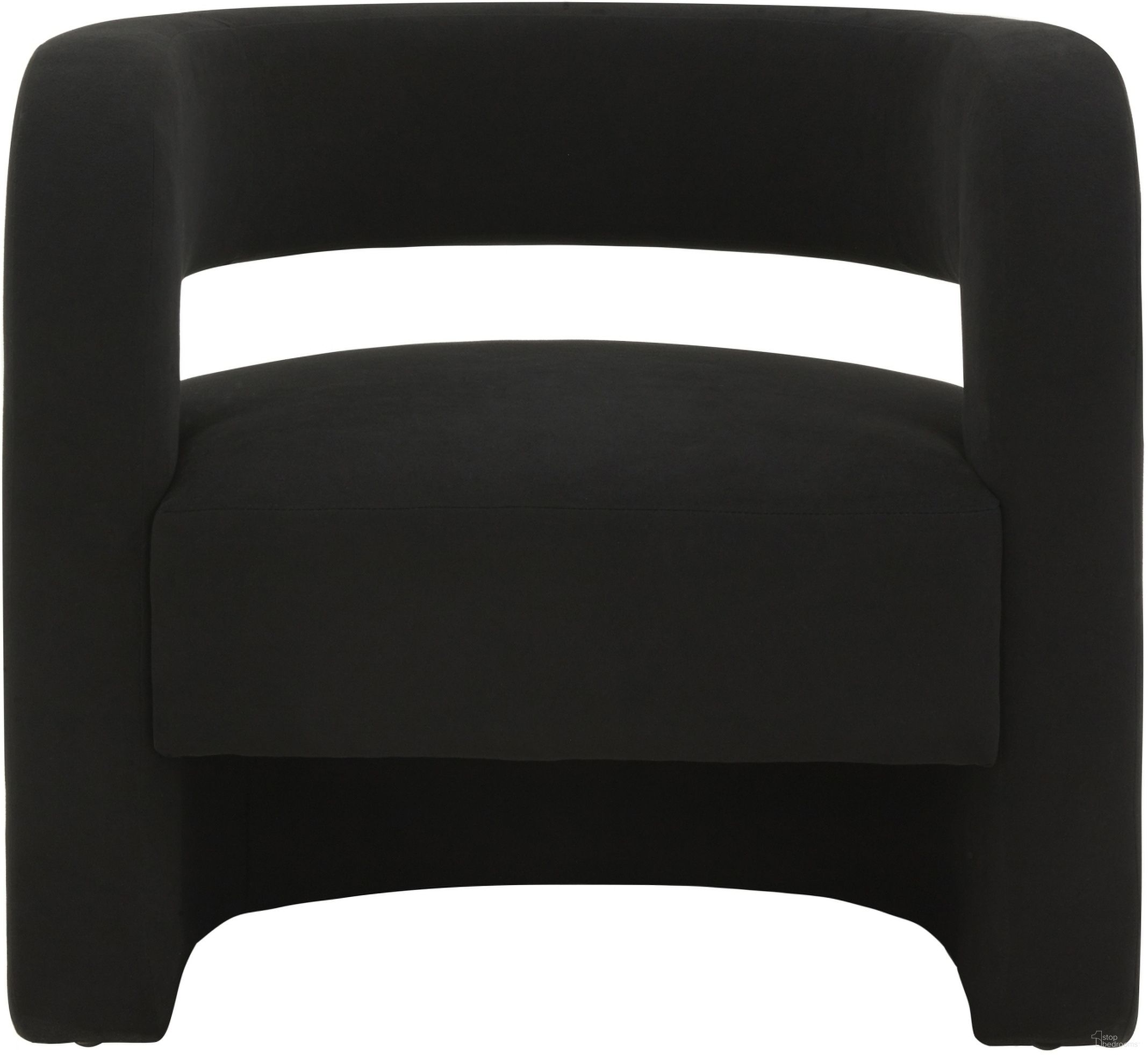 Anissa Barrel Back Accent Chair In Black