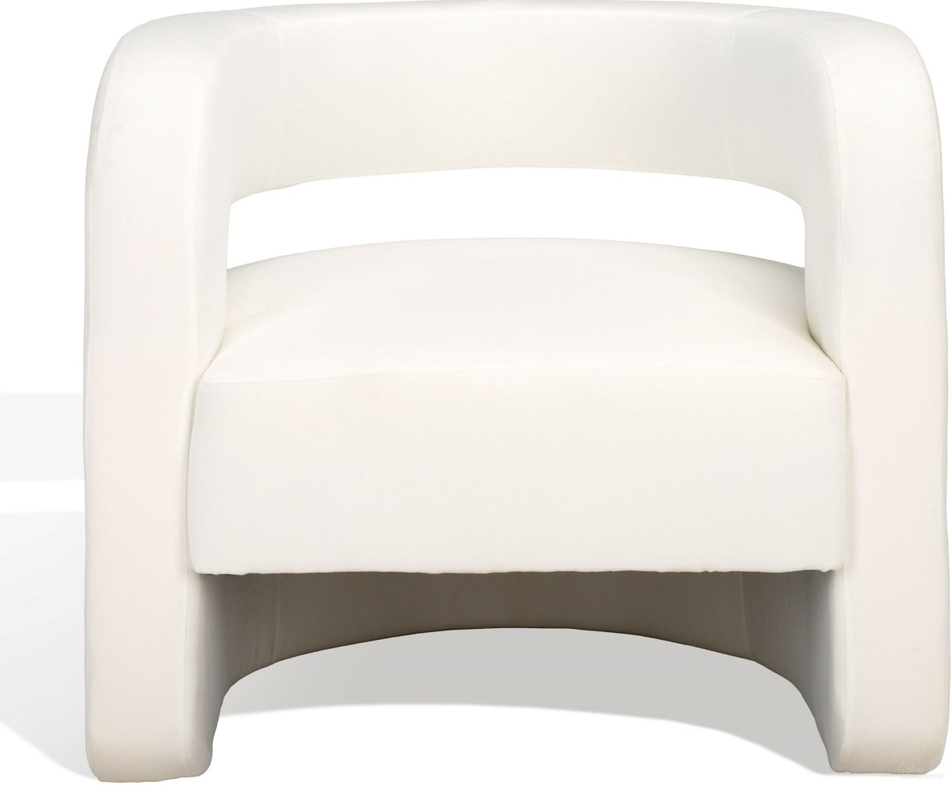Anissa Barrel Back Accent Chair In White