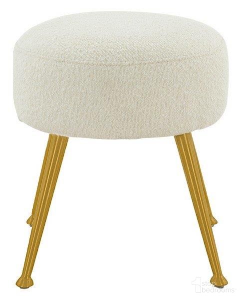 The appearance of Anna Ottoman In Ivory and Gold designed by Safavieh Couture in the glam interior design. This ivory/gold piece of furniture  was selected by 1StopBedrooms from Anna Collection to add a touch of cosiness and style into your home. Sku: SFV4747D. Material: Wood.