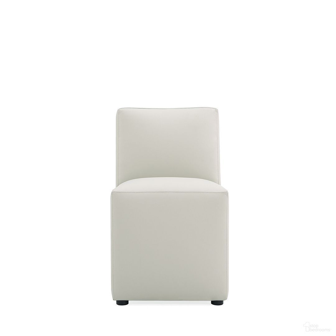 Anna Square Faux Leather Dining Chair In Light Stone Grey