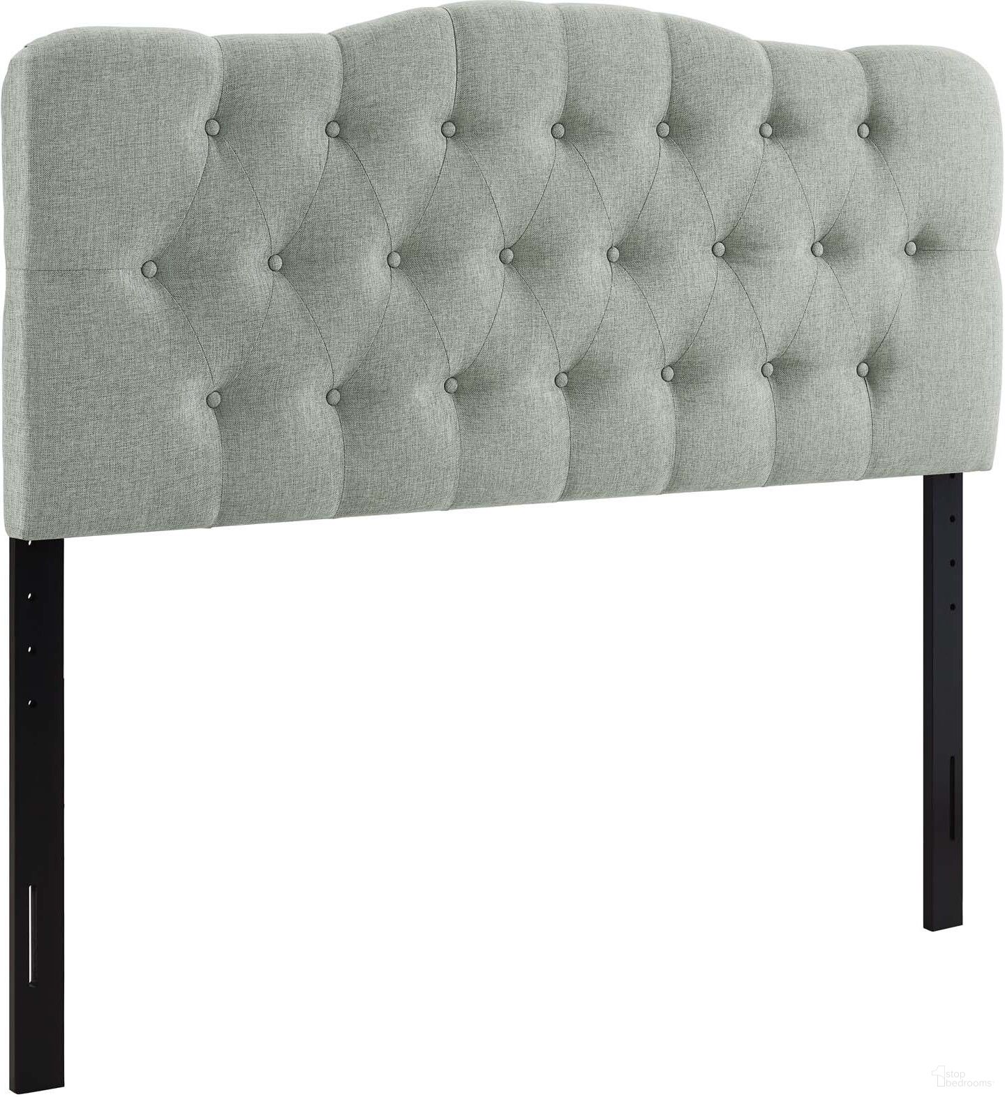 Annabel Gray Queen Upholstered Fabric Headboard