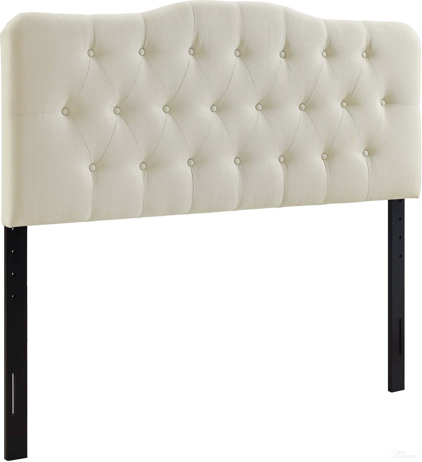 The appearance of Annabel Ivory Queen Upholstered Fabric Headboard MOD-5154-IVO designed by Modway in the modern / contemporary interior design. This ivory piece of furniture  was selected by 1StopBedrooms from Annabel Collection to add a touch of cosiness and style into your home. Sku: MOD-5154-IVO. Bed Size: Queen. Material: MDF.