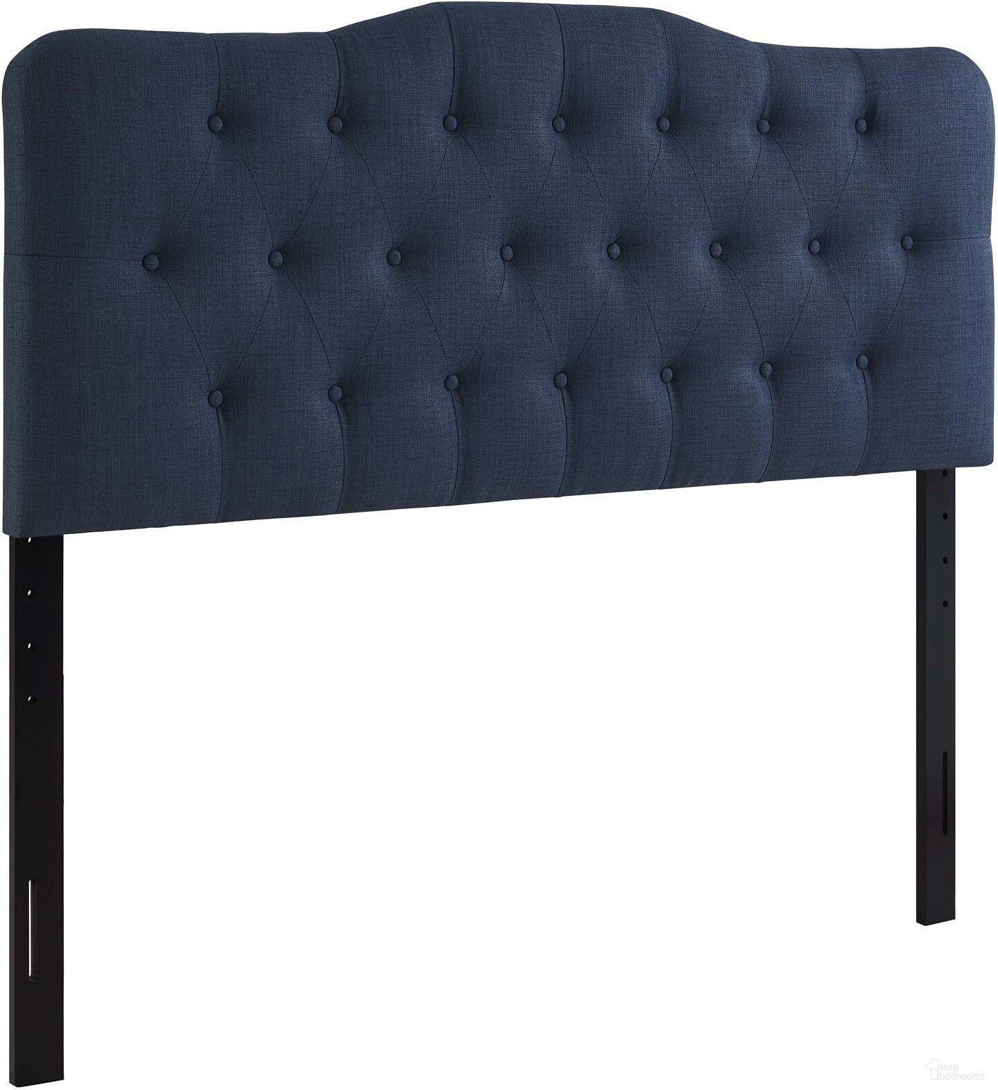 Annabel Navy Queen Upholstered Fabric Headboard