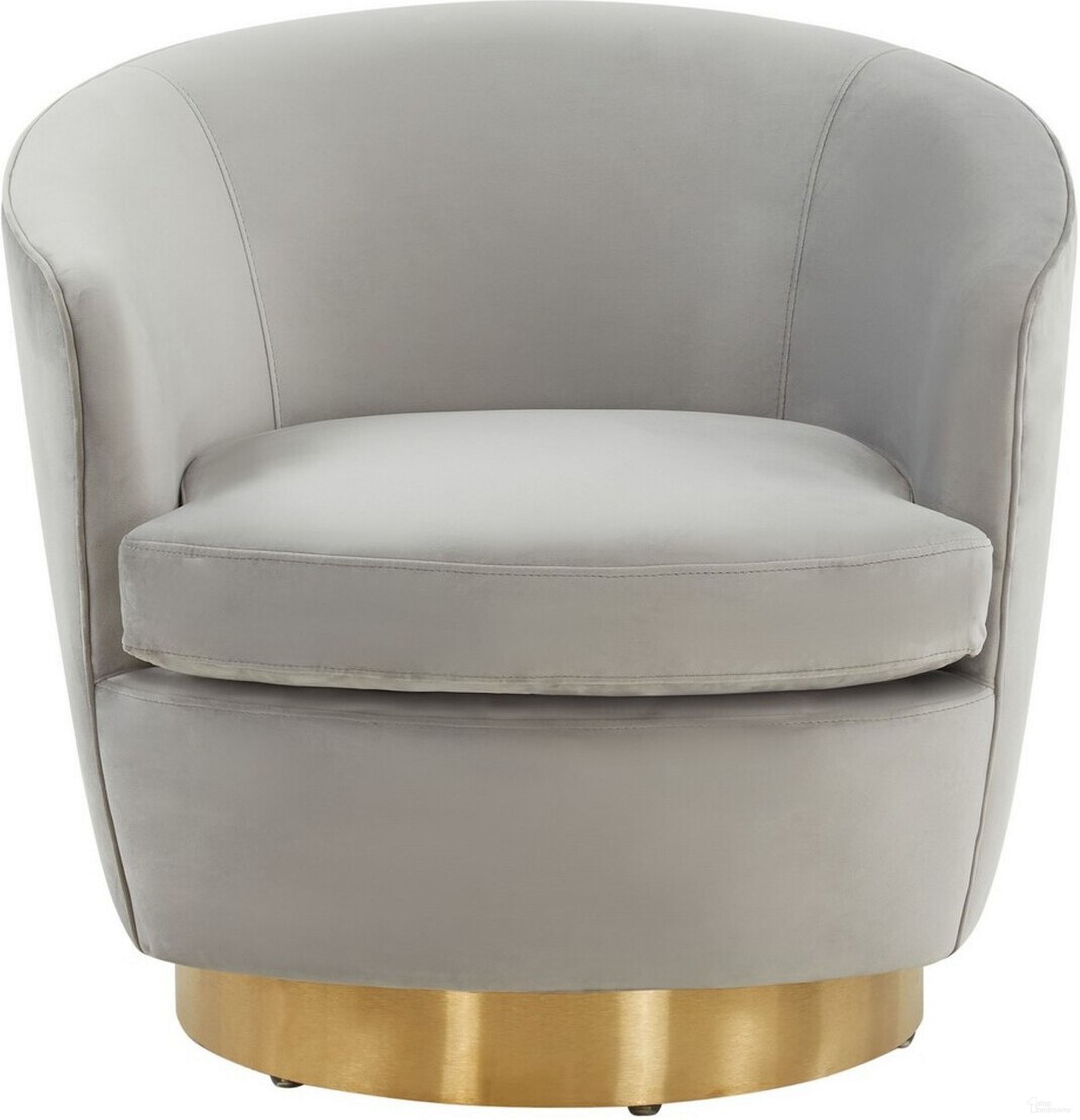 The appearance of Annalee Swivel Accent Chair In Light Grey And Gold designed by Safavieh Couture in the glam interior design. This light grey piece of furniture  was selected by 1StopBedrooms from Annalee Collection to add a touch of cosiness and style into your home. Sku: SFV4772A. Material: Wood.