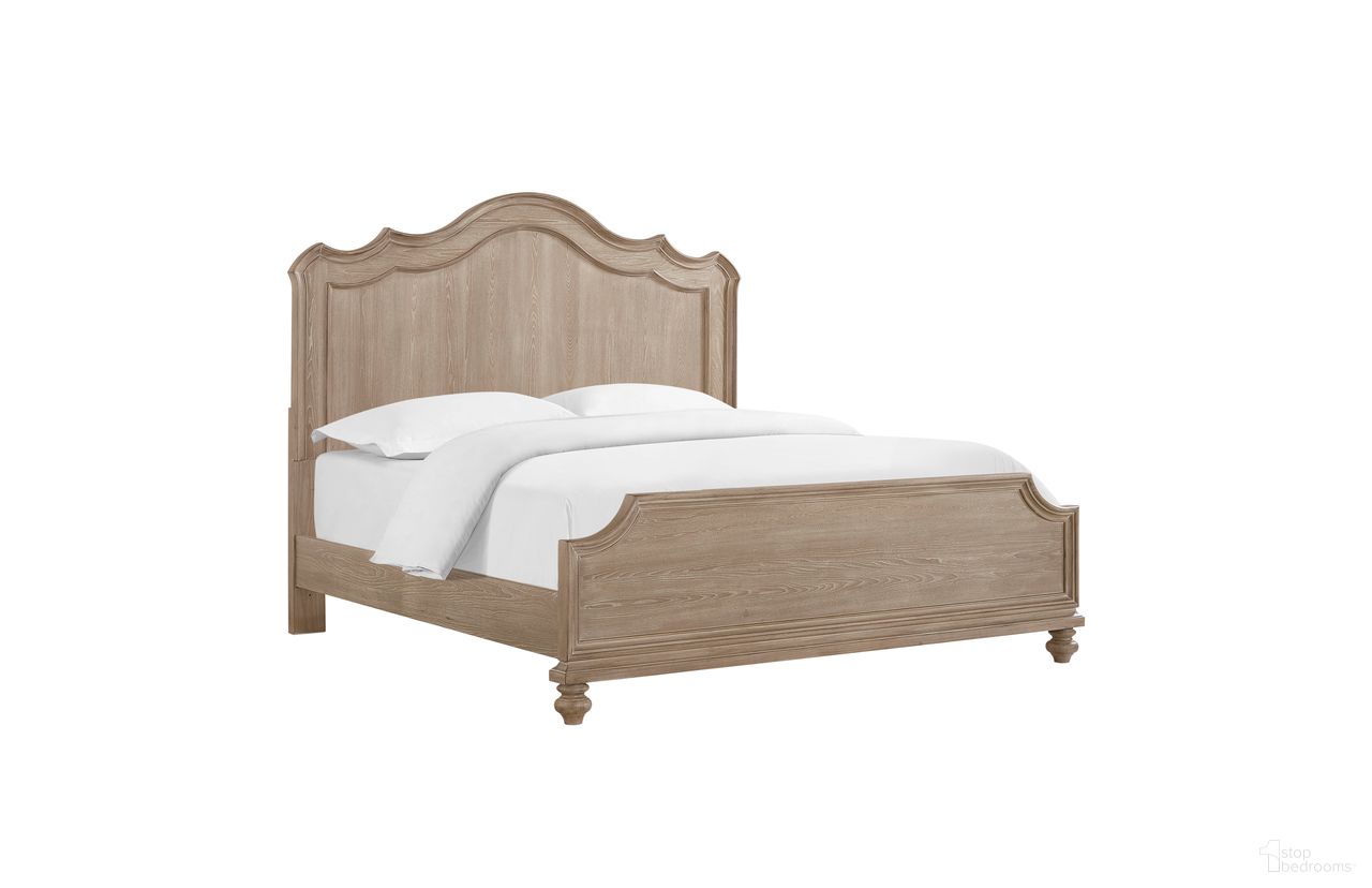 The appearance of Annecy Lake King Panel Bed in Sandstone designed by FD Home in the traditional interior design. This sandstone piece of furniture  was selected by 1StopBedrooms from Annecy Lake Collection to add a touch of cosiness and style into your home. Sku: 7321-03;7321-04;7321-08. Bed Type: Panel Bed. Bed Size: King. Material: Poplar Solid.