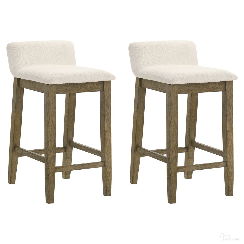 The appearance of Annikah Counter Height Bar Stool Set of 2 In Putty Brown and White designed by Armen Living in the modern / contemporary interior design. This putty brown and white piece of furniture was selected by 1StopBedrooms from Annikah Collection to add a touch of cosiness and style into your home. Sku: LCAKBAWHPB26;LCAKBAWHPB26. Material: Polyester.