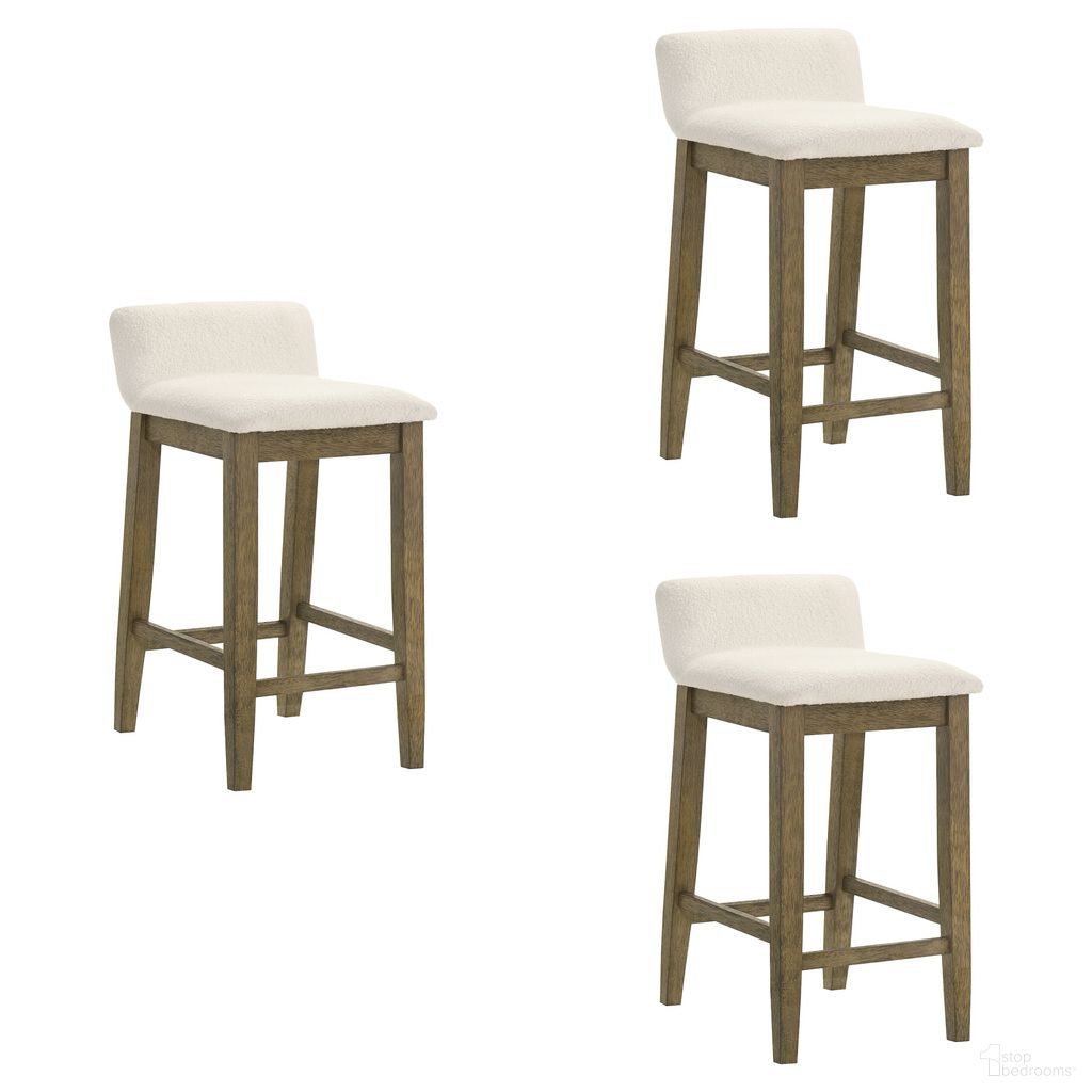 The appearance of Annikah Counter Height Bar Stool Set of 3 In Putty Brown and White designed by Armen Living in the modern / contemporary interior design. This putty brown and white piece of furniture was selected by 1StopBedrooms from Annikah Collection to add a touch of cosiness and style into your home. Sku: LCAKBAWHPB26;LCAKBAWHPB26;LCAKBAWHPB26. Material: Polyester.
