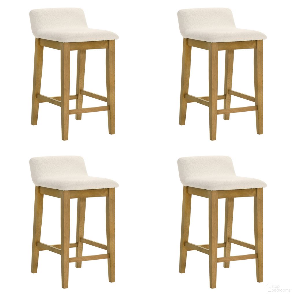 The appearance of Annikah Counter Height Bar Stool Set of 4 In Amber Glow and White designed by Armen Living in the modern / contemporary interior design. This amber glow and white piece of furniture was selected by 1StopBedrooms from Annikah Collection to add a touch of cosiness and style into your home. Sku: LCAKBAWHAG26;LCAKBAWHAG26;LCAKBAWHAG26;LCAKBAWHAG26. Material: Polyester.