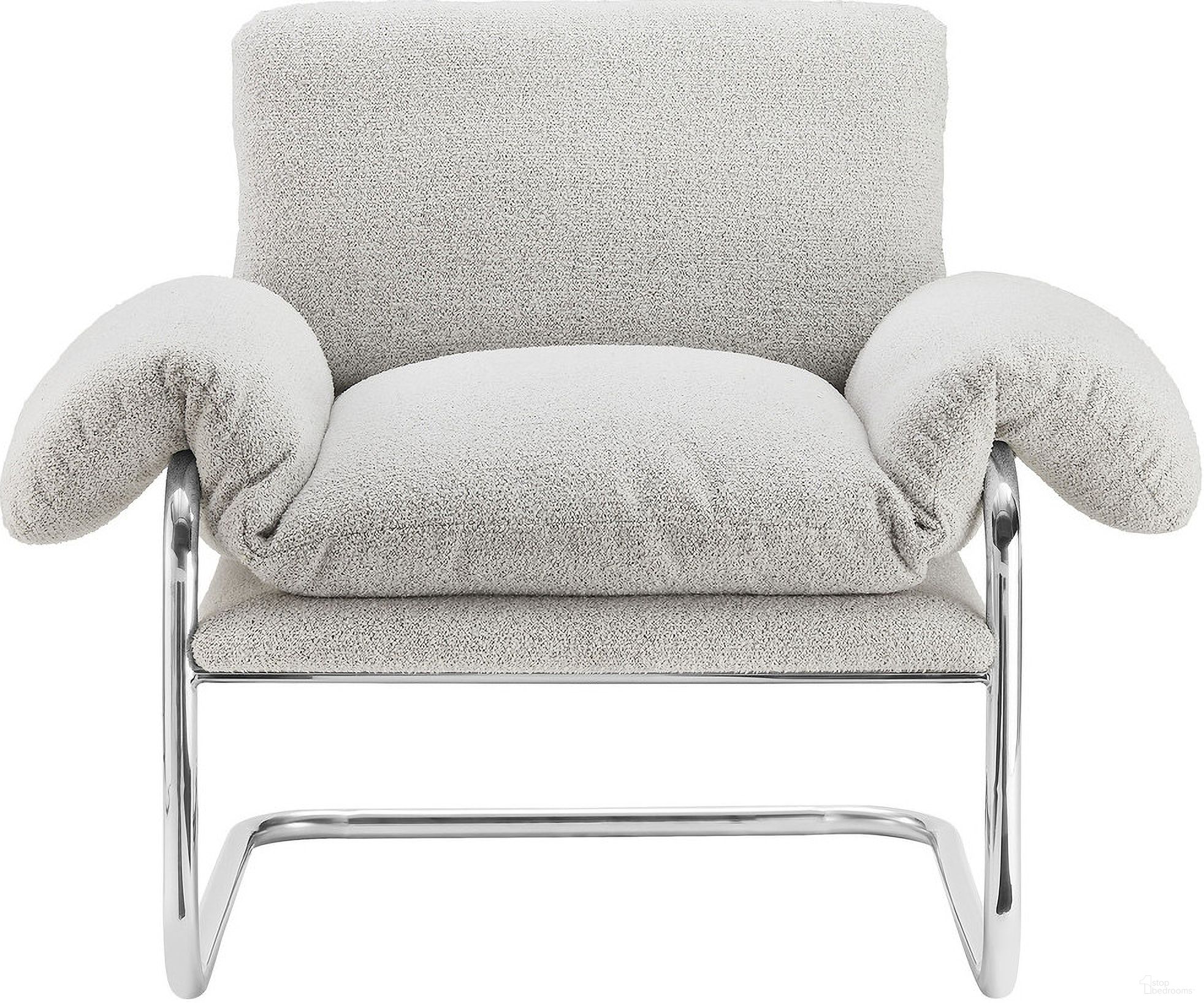 The appearance of Ansel Boucle Fabric Accent Chair In Newsprint designed by Modway in the modern / contemporary interior design. This newsprint piece of furniture  was selected by 1StopBedrooms from Ansel Collection to add a touch of cosiness and style into your home. Sku: EEI-7180-NPT. Material: Boucle.