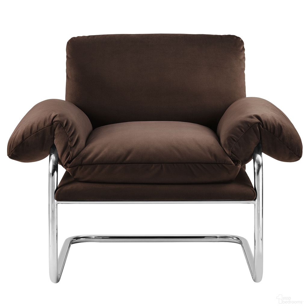 The appearance of Ansel Performance Velvet Accent Chair In Chocolate Brown designed by Modway in the modern / contemporary interior design. This chocolate brown piece of furniture  was selected by 1StopBedrooms from Ansel Collection to add a touch of cosiness and style into your home. Sku: EEI-7181-CHB. Material: Velvet.