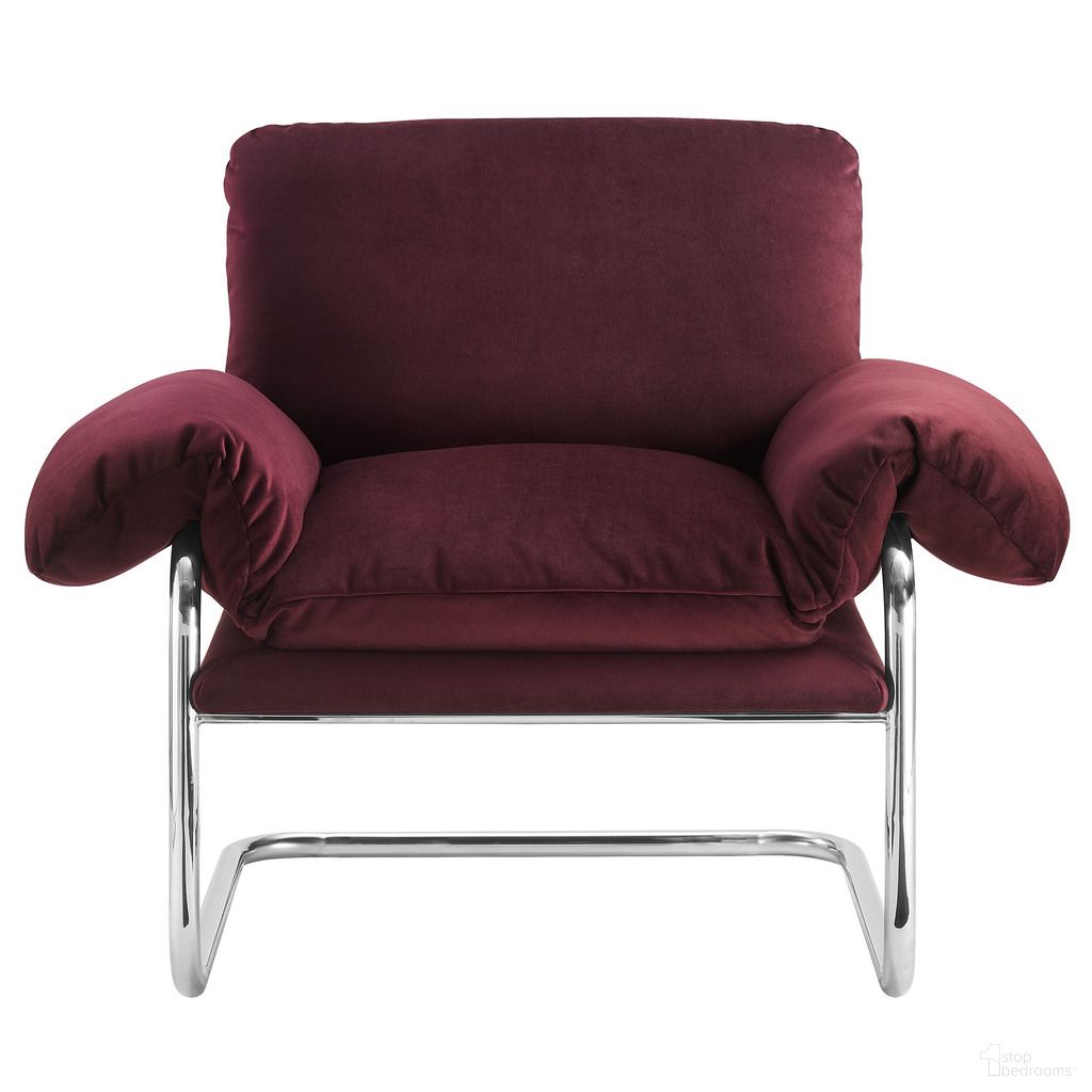 The appearance of Ansel Performance Velvet Accent Chair In Mulberry designed by Modway in the modern / contemporary interior design. This mulberry piece of furniture was selected by 1StopBedrooms from Ansel Collection to add a touch of cosiness and style into your home. Sku: EEI-7181-MUL. Material: Velvet.
