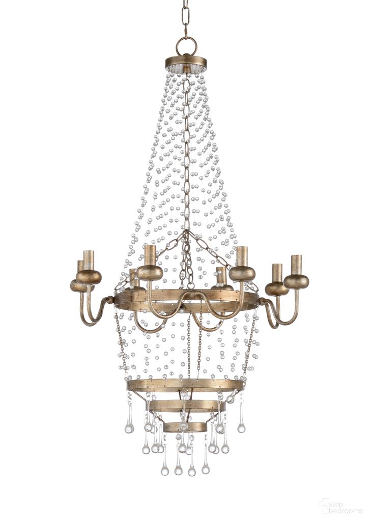 The appearance of Ansley Chandelier In Silver designed by Wildwood in the rustic / southwestern interior design. This silver piece of furniture was selected by 1StopBedrooms from Wildwood Collection to add a touch of cosiness and style into your home. Sku: 67229. Material: Iron.