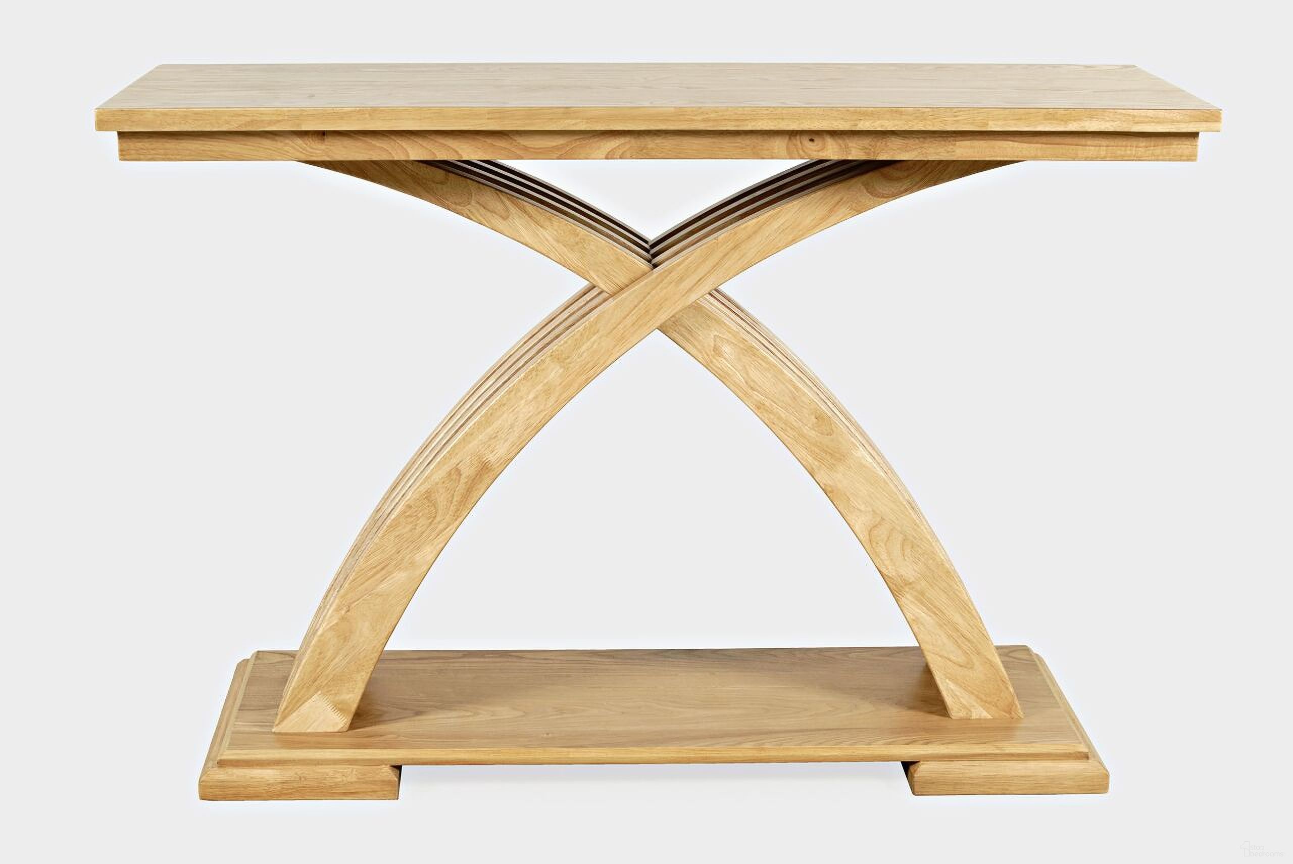 The appearance of Anthology 48 Inch Curved Base Sofa Table In Natural designed by Jofran in the modern / contemporary interior design. This natural piece of furniture was selected by 1StopBedrooms from Anthology Collection to add a touch of cosiness and style into your home. Sku: 2092-4. Material: Plywood.