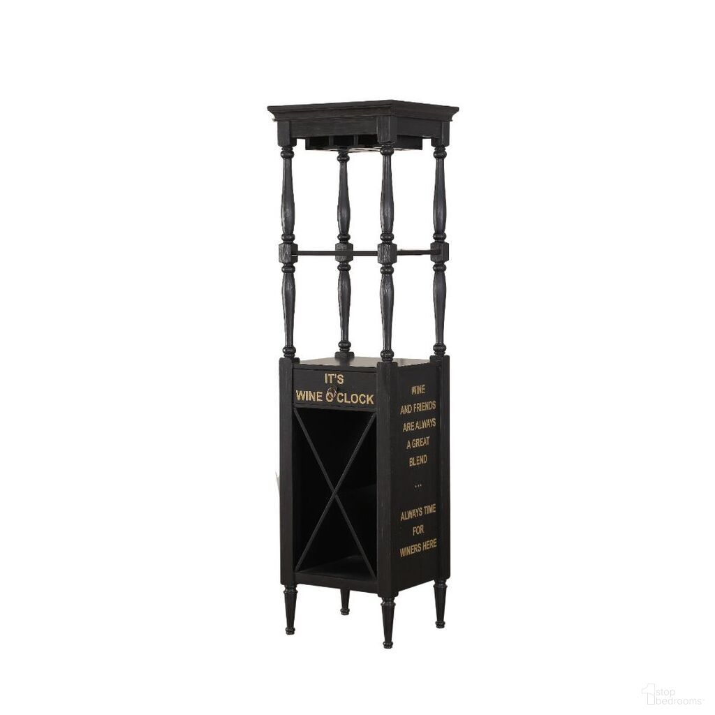 The appearance of Anthony Wine Cabinet In Black designed by ACME in the transitional interior design. This black piece of furniture was selected by 1StopBedrooms from Anthony Collection to add a touch of cosiness and style into your home. Sku: 97464. Material: Solid Wood.