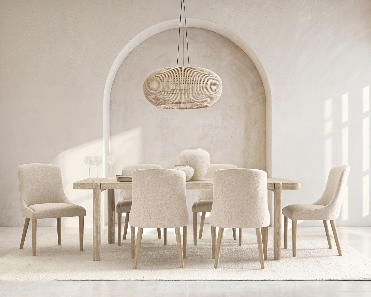 The appearance of Antibes Dining Room Set In Brown designed by Bernhardt in the transitional interior design. This brown piece of furniture was selected by 1StopBedrooms from Antibes Collection to add a touch of cosiness and style into your home. Sku: 350222;350545. Material: Wood. Table Top Shape: Rectangular. Size: 44" x 90".