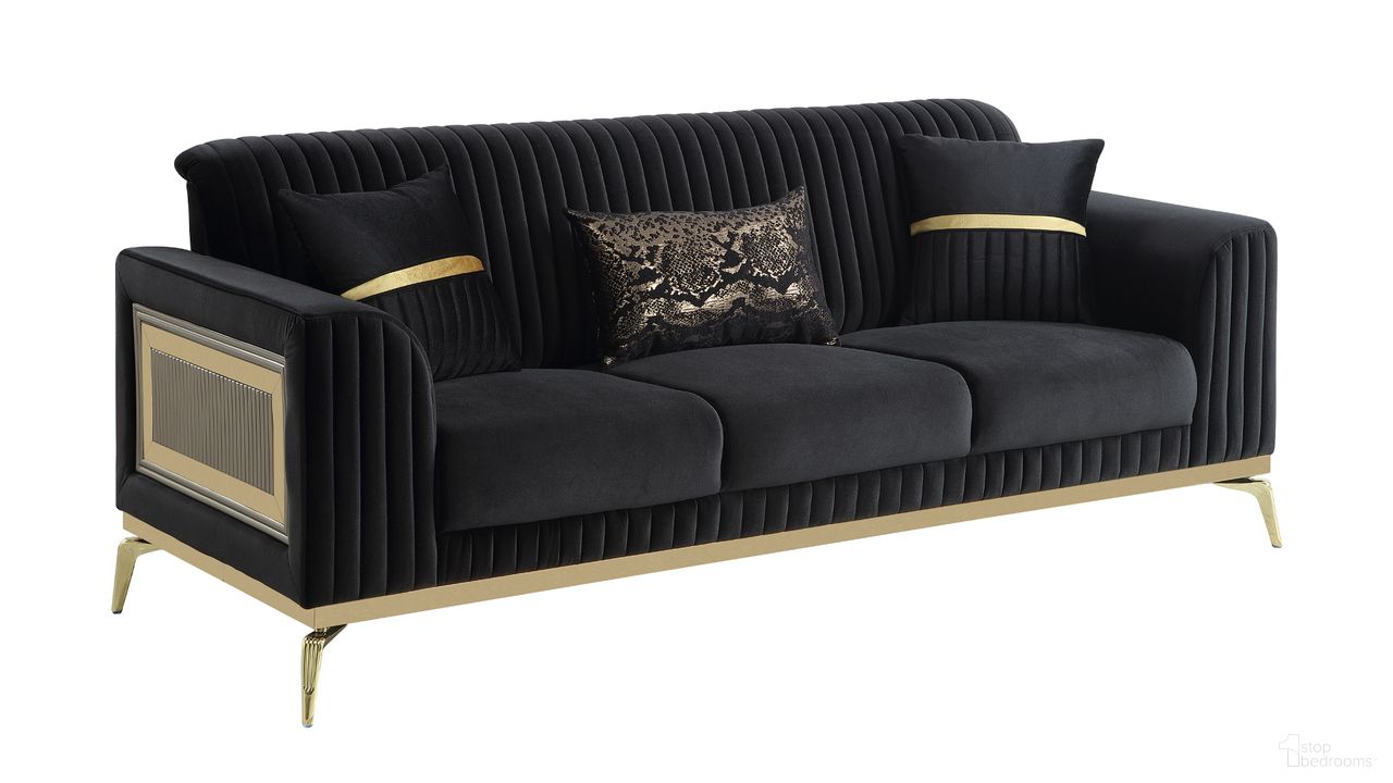 Antigua Sofa In Black and Gold