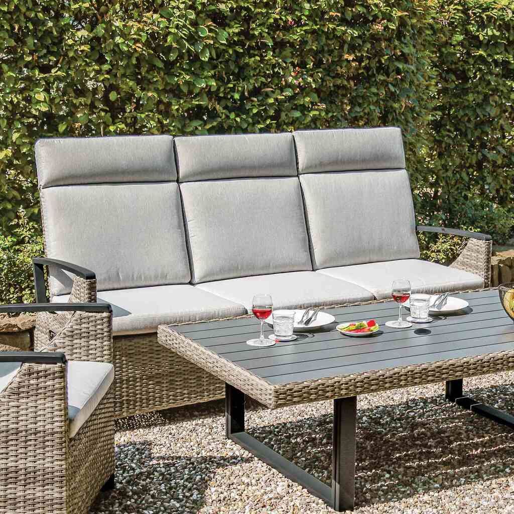 The appearance of Antigua Sofa In Gunmetal/Brown/Gray designed by Furniture of America in the modern / contemporary interior design. This gunmetal/brown/gray piece of furniture was selected by 1StopBedrooms from Antigua Collection to add a touch of cosiness and style into your home. Sku: GM-1004. Material: Aluminum.