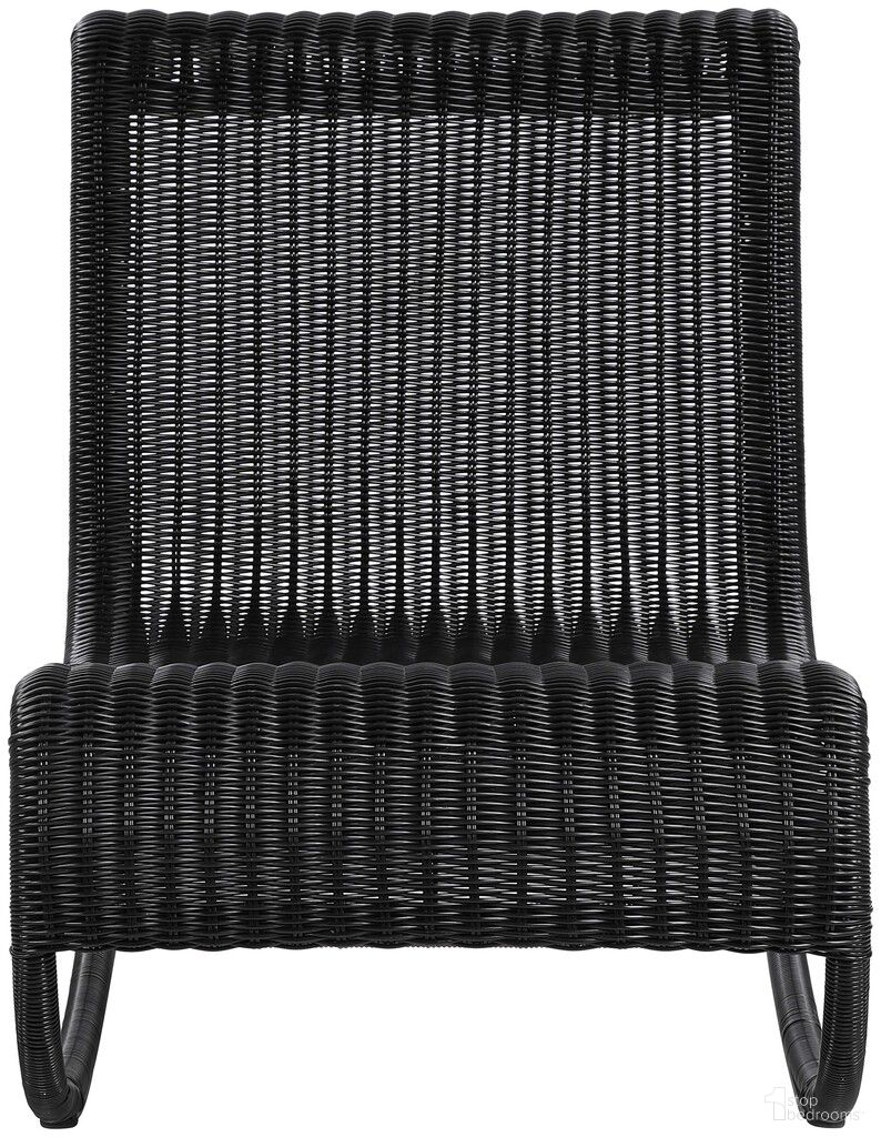 The appearance of Antigua Wicker Outdoor Patio Rocking Chair In Black designed by Meridian in the coastal interior design. This black piece of furniture was selected by 1StopBedrooms from Antigua Collection to add a touch of cosiness and style into your home. Sku: 55011Black. Material: Wicker.