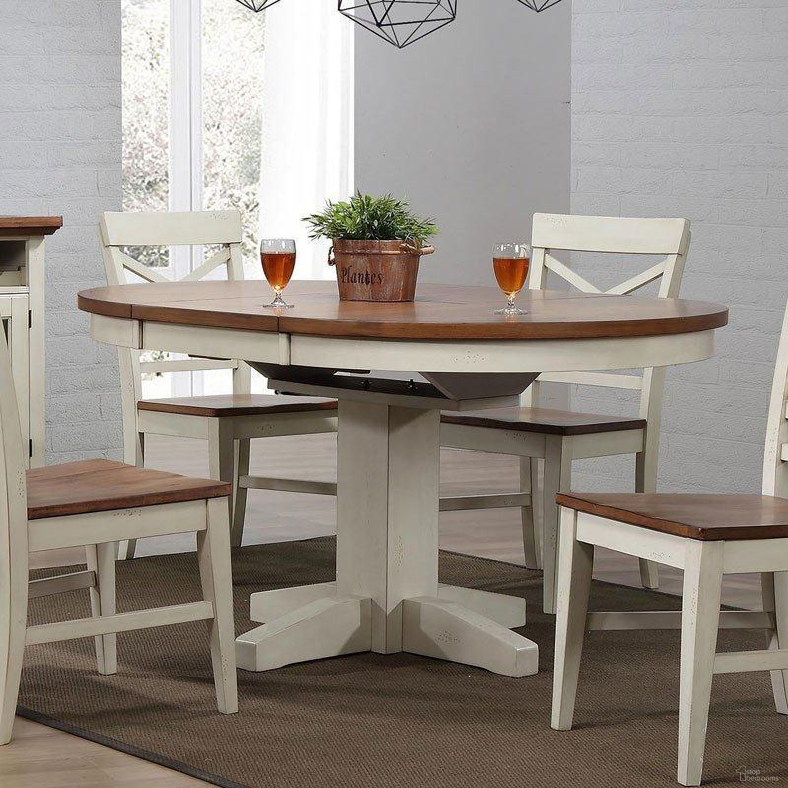 Antique White Round Table