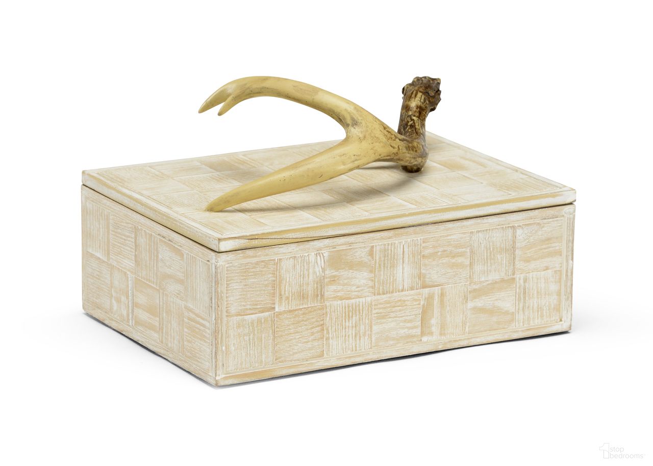 Antler Box Small In White and Cream