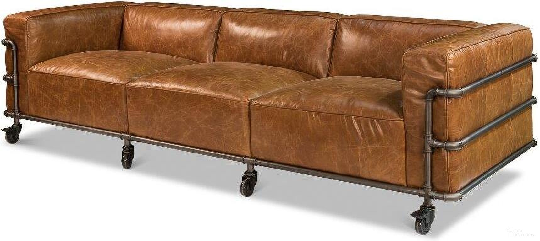 The appearance of Antwerp Brown Couch designed by Sarreid in the industrial interior design. This brown piece of furniture was selected by 1StopBedrooms from Antwerp Collection to add a touch of cosiness and style into your home. Sku: 28897. Material: Iron.