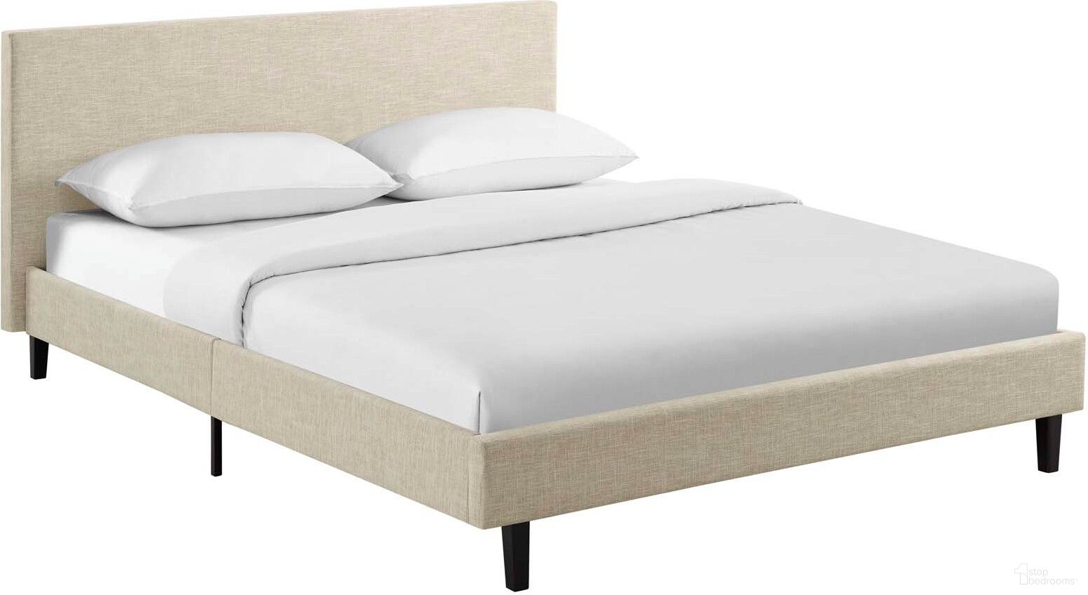The appearance of Anya Beige Queen Bed designed by Modway in the modern / contemporary interior design. This beige piece of furniture was selected by 1StopBedrooms from Anya Collection to add a touch of cosiness and style into your home. Sku: MOD-5420-BEI. Bed Type: Platform Bed. Material: Wood. Bed Size: Queen.