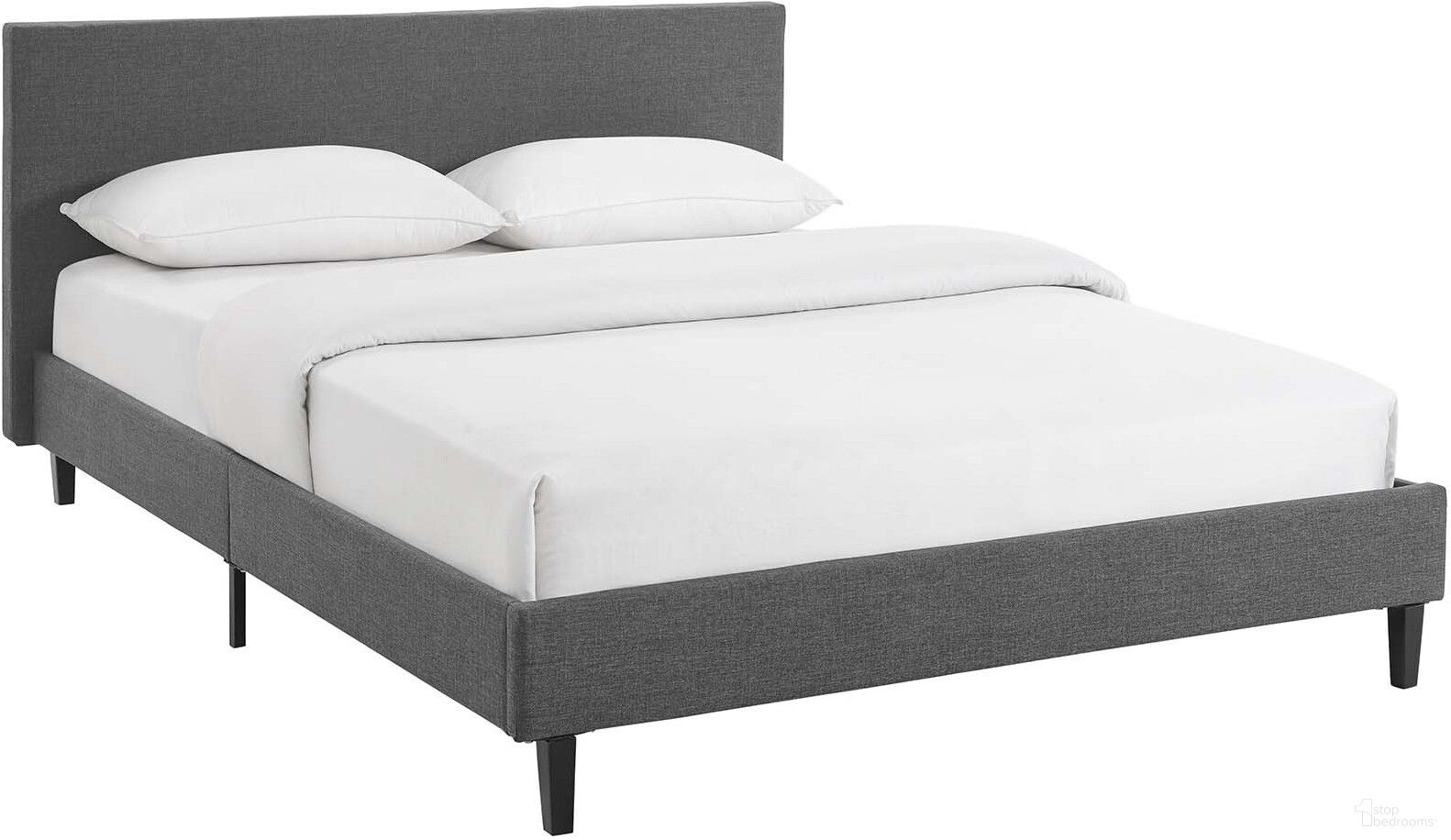 Anya Gray Full Fabric Bed