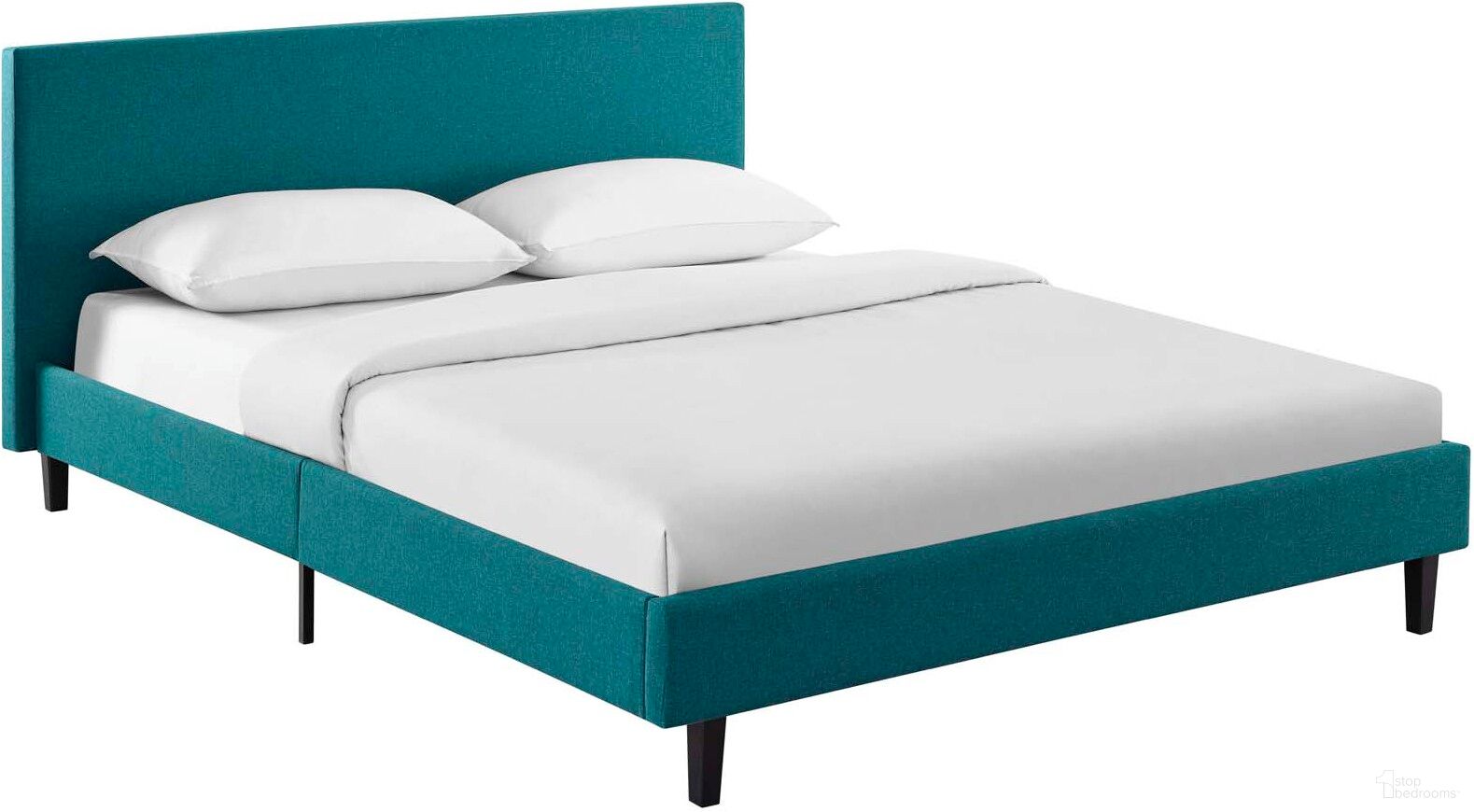 The appearance of Anya Teal Full Fabric Bed designed by Modway in the modern / contemporary interior design. This teal piece of furniture  was selected by 1StopBedrooms from Anya Collection to add a touch of cosiness and style into your home. Sku: MOD-5418-TEA. Bed Type: Platform Bed. Material: Wood. Bed Size: Full.