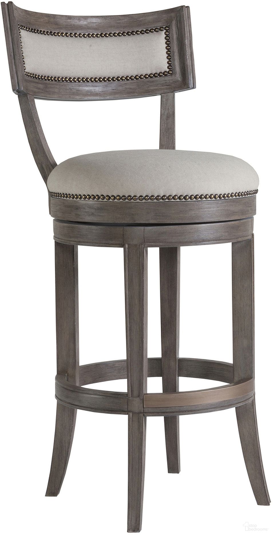 Cohesion Program Aperitif Swivel Bar Stool In Grigio