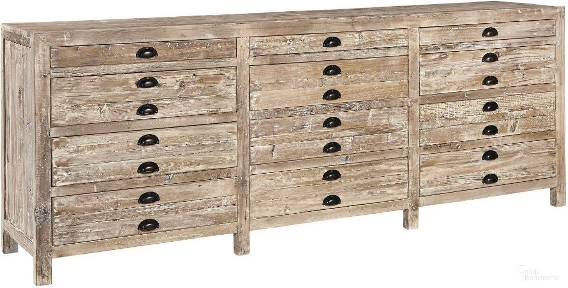 The appearance of Apothecary Chest In Natural designed by Furniture Classics in the country / farmhouse interior design. This natural piece of furniture was selected by 1StopBedrooms from Apothecary Collection to add a touch of cosiness and style into your home. Sku: 84223. Material: Wood.