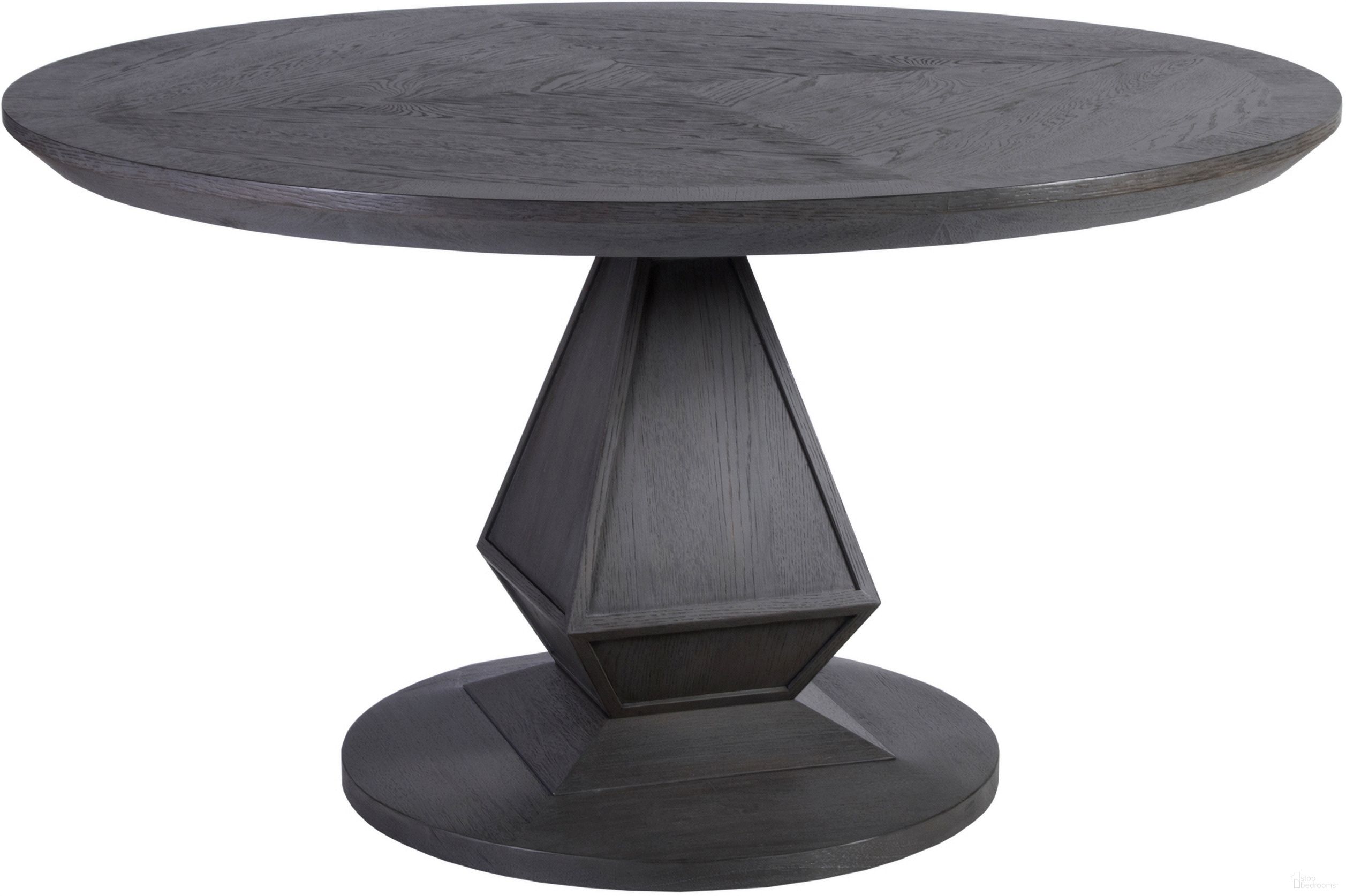 The appearance of Appellation Appellation Round Dining Table In Gray designed by Artistica Home in the transitional interior design. This gray piece of furniture was selected by 1StopBedrooms from Appellation Collection to add a touch of cosiness and style into your home. Sku: 2200-870C. Table Base Style: Pedestal. Table Top Shape: Round. Material: Wood. Size: 54".
