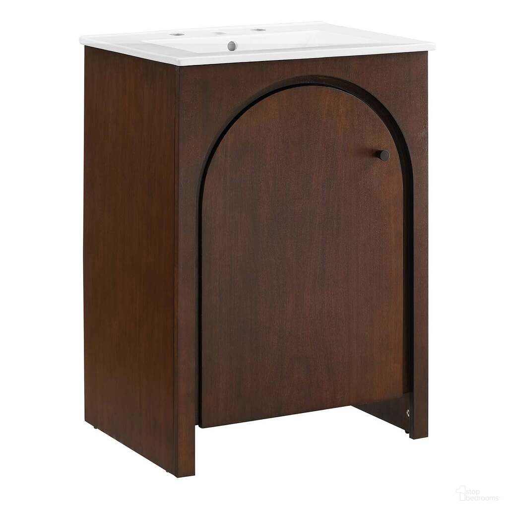 The appearance of Appia 24 Inch Bathroom Vanity In Walnut and White designed by Modway in the modern / contemporary interior design. This walnut and white piece of furniture was selected by 1StopBedrooms from Appia Collection to add a touch of cosiness and style into your home. Sku: EEI-3766-WHI;EEI-6539-WAL. Material: MDF.