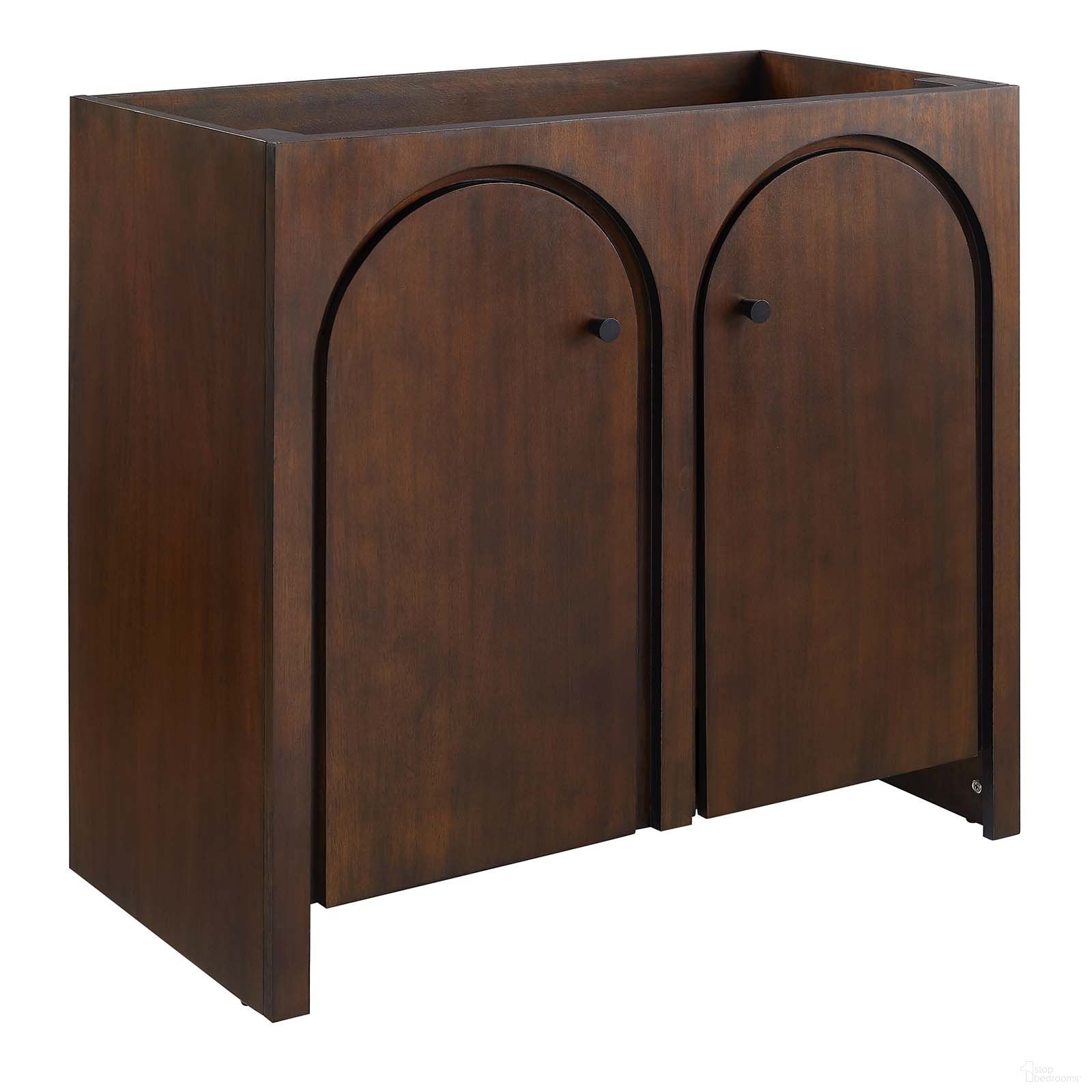The appearance of Appia 36 Inch Bathroom Vanity Cabinet In Walnut designed by Modway in the modern / contemporary interior design. This walnut piece of furniture was selected by 1StopBedrooms from Appia Collection to add a touch of cosiness and style into your home. Sku: EEI-6540-WAL. Material: Wood.
