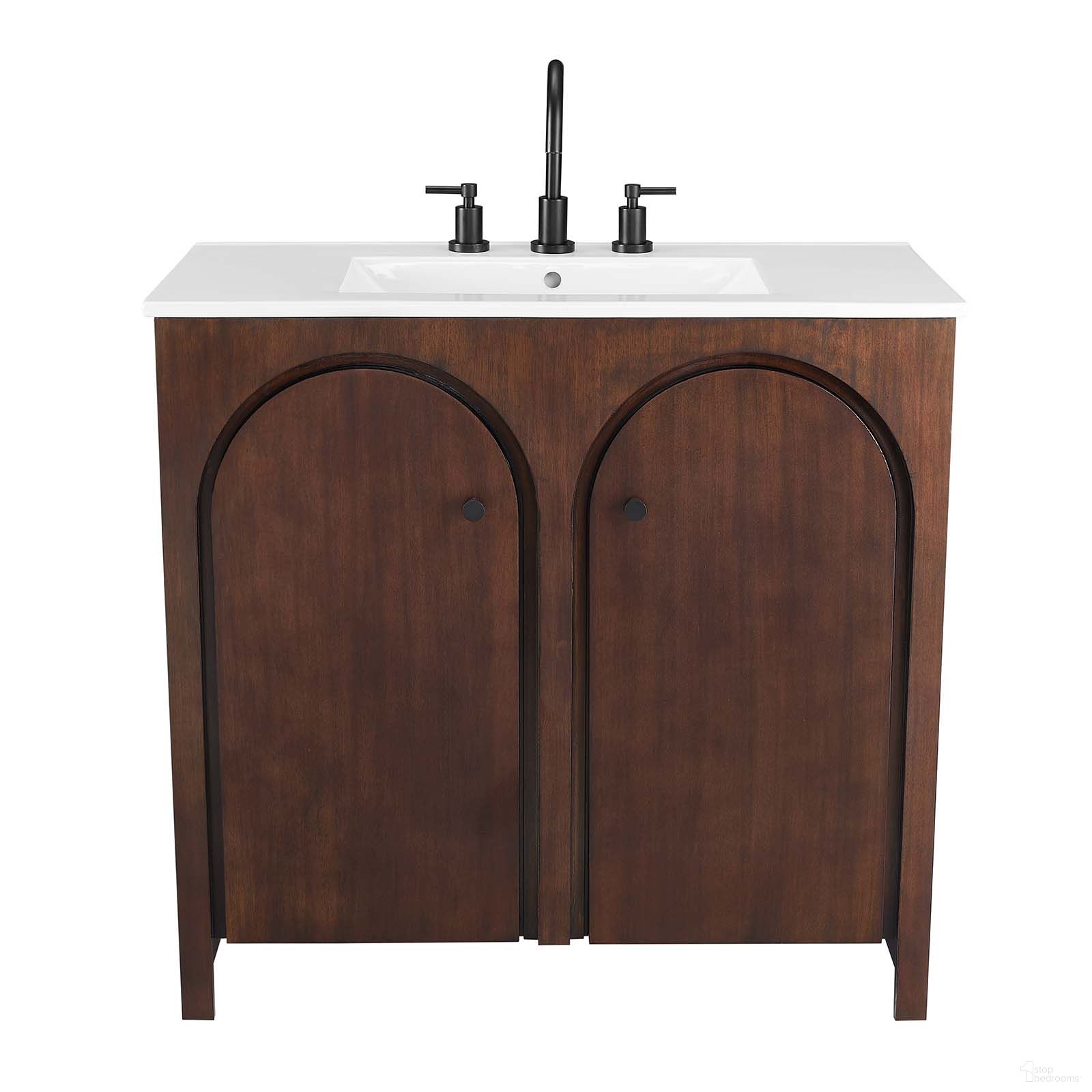 The appearance of Appia 36 Inch Bathroom Vanity In Walnut and White designed by Modway in the modern / contemporary interior design. This walnut and white piece of furniture was selected by 1StopBedrooms from Appia Collection to add a touch of cosiness and style into your home. Sku: EEI-4203-WHI;EEI-6540-WAL. Material: MDF.