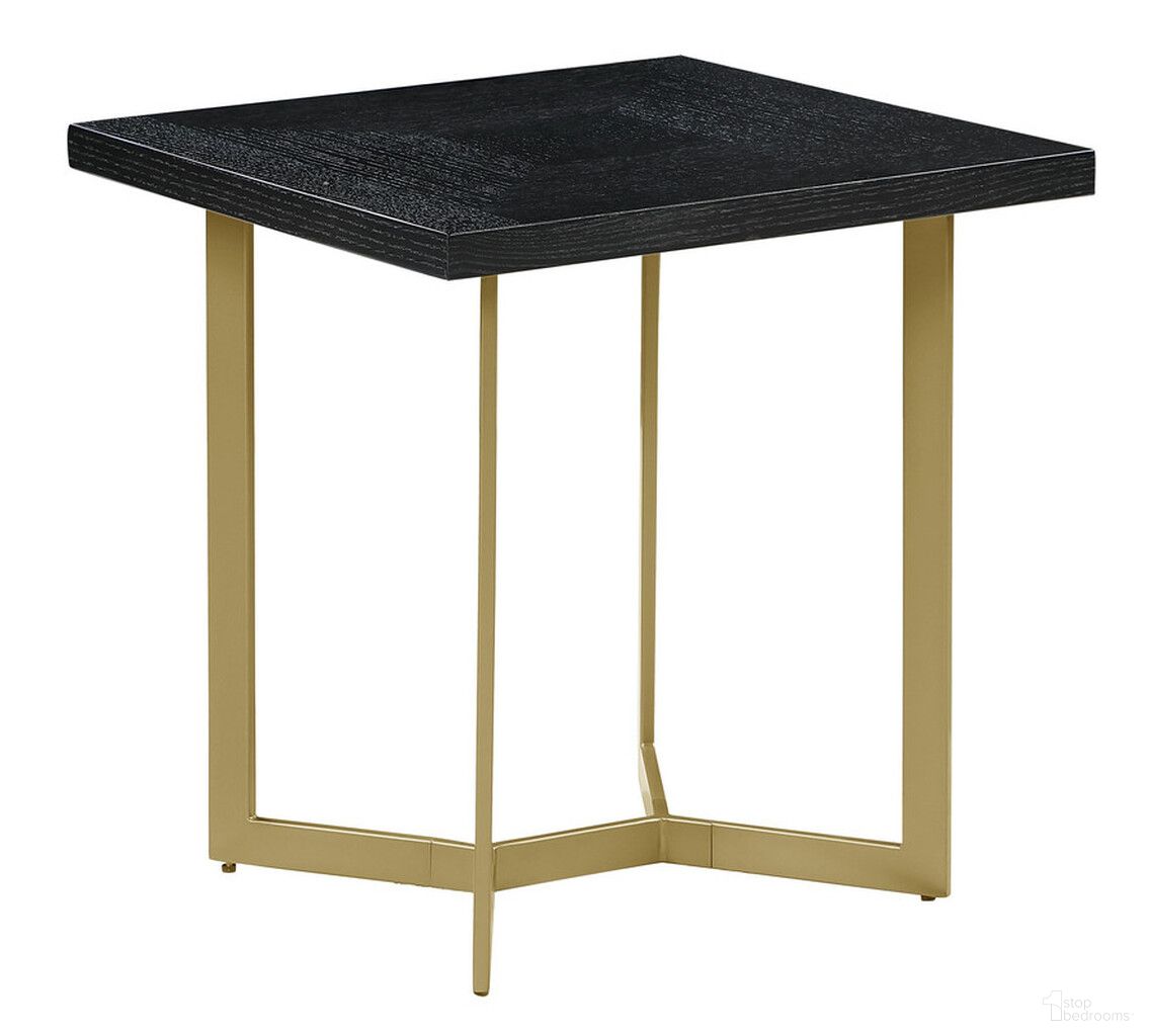 The appearance of April Sofa End Table In Black and Gold Painted Legs designed by Best Quality Furniture in the modern / contemporary interior design. This black and gold piece of furniture was selected by 1StopBedrooms from April Collection to add a touch of cosiness and style into your home. Sku: CT281. Material: Wood.
