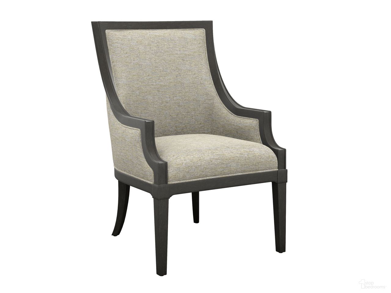 The appearance of Featured Upholstery Aqua Bay Chair In Gray designed by Tommy Bahama in the transitional interior design. This gray piece of furniture was selected by 1StopBedrooms from Featured Upholstery Collection to add a touch of cosiness and style into your home. Sku: 1577-13-74. Material: Fabric. Chair Type: Arm Chair.